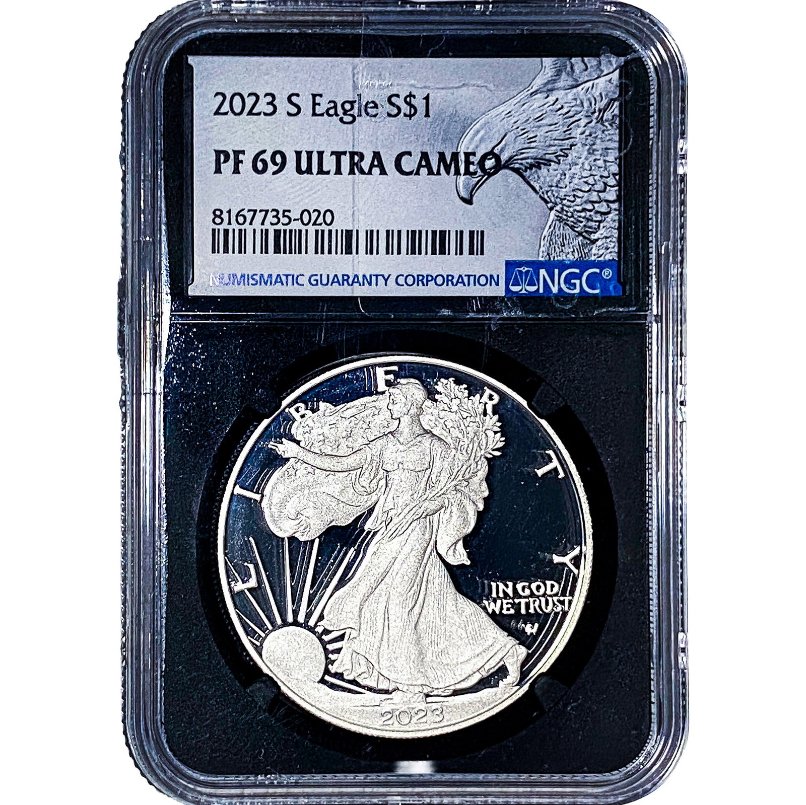 2023-S Silver Eagle NGC PF69 Ultra Cameo: 2023-S Silver Eagle NGC PF69 Ultra Cameo