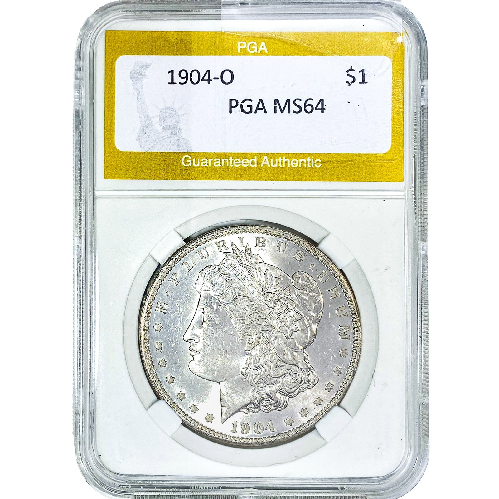 1904-O Morgan Silver Dollar PGA MS64: 1904-O Morgan Silver Dollar PGA MS64