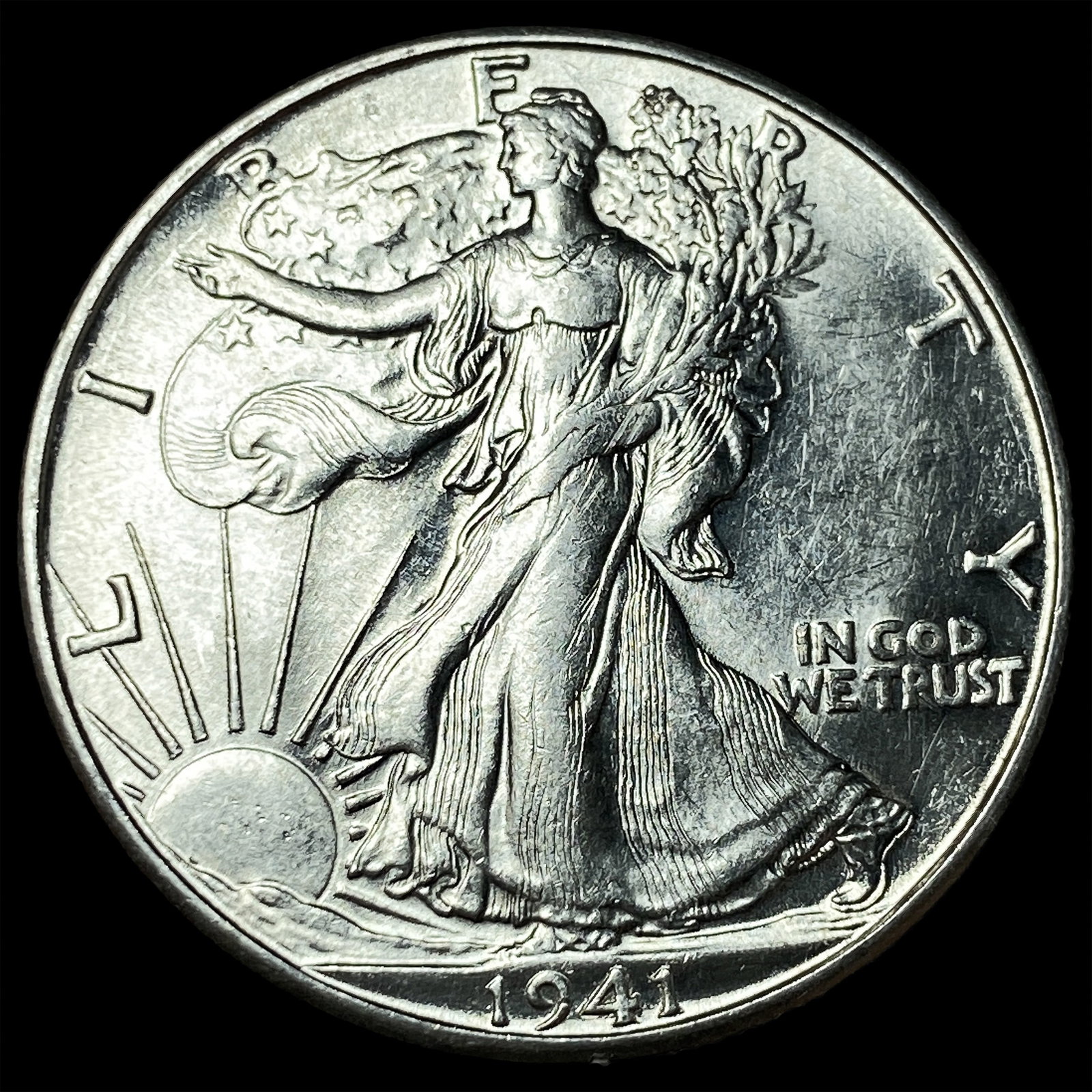 1941-D Silver Walking Liberty Half Dollar UNCIRCULATED (1 of 2)