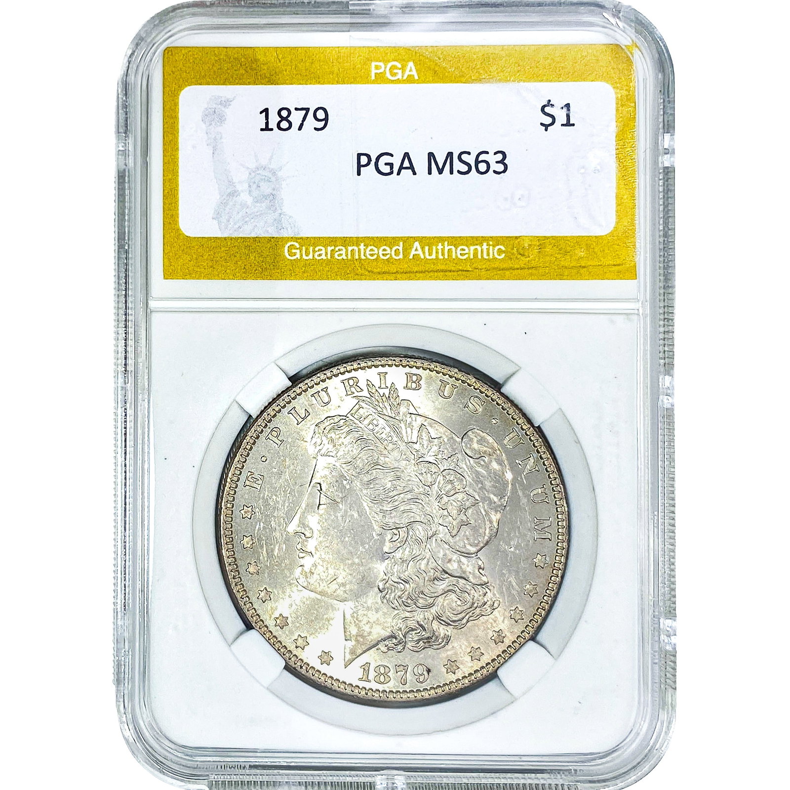 1879 Morgan Silver Dollar PGA MS63: 1879 Morgan Silver Dollar PGA MS63