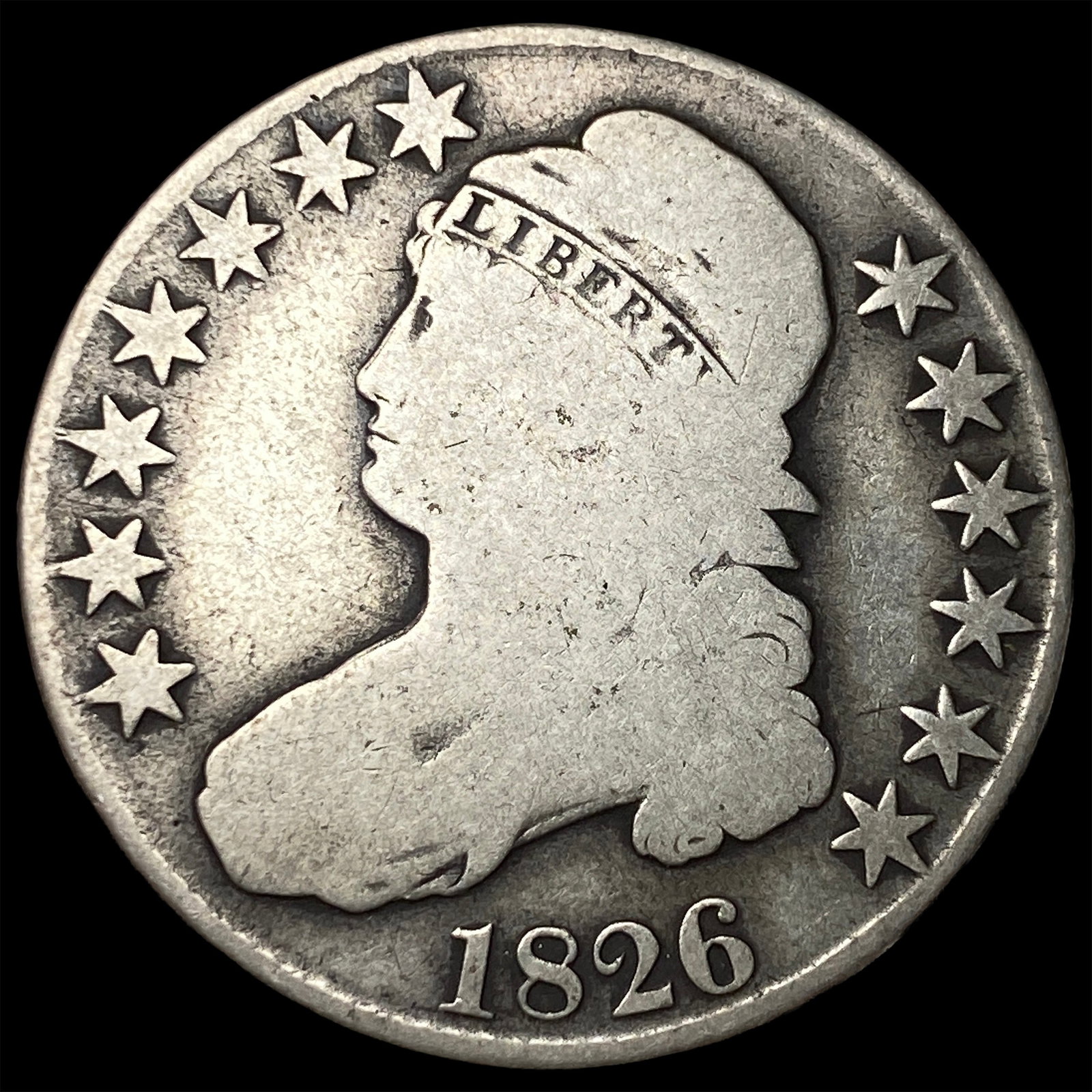 1826 Capped Bust Half Dollar NICELY CIRCULATED (1 of 2)