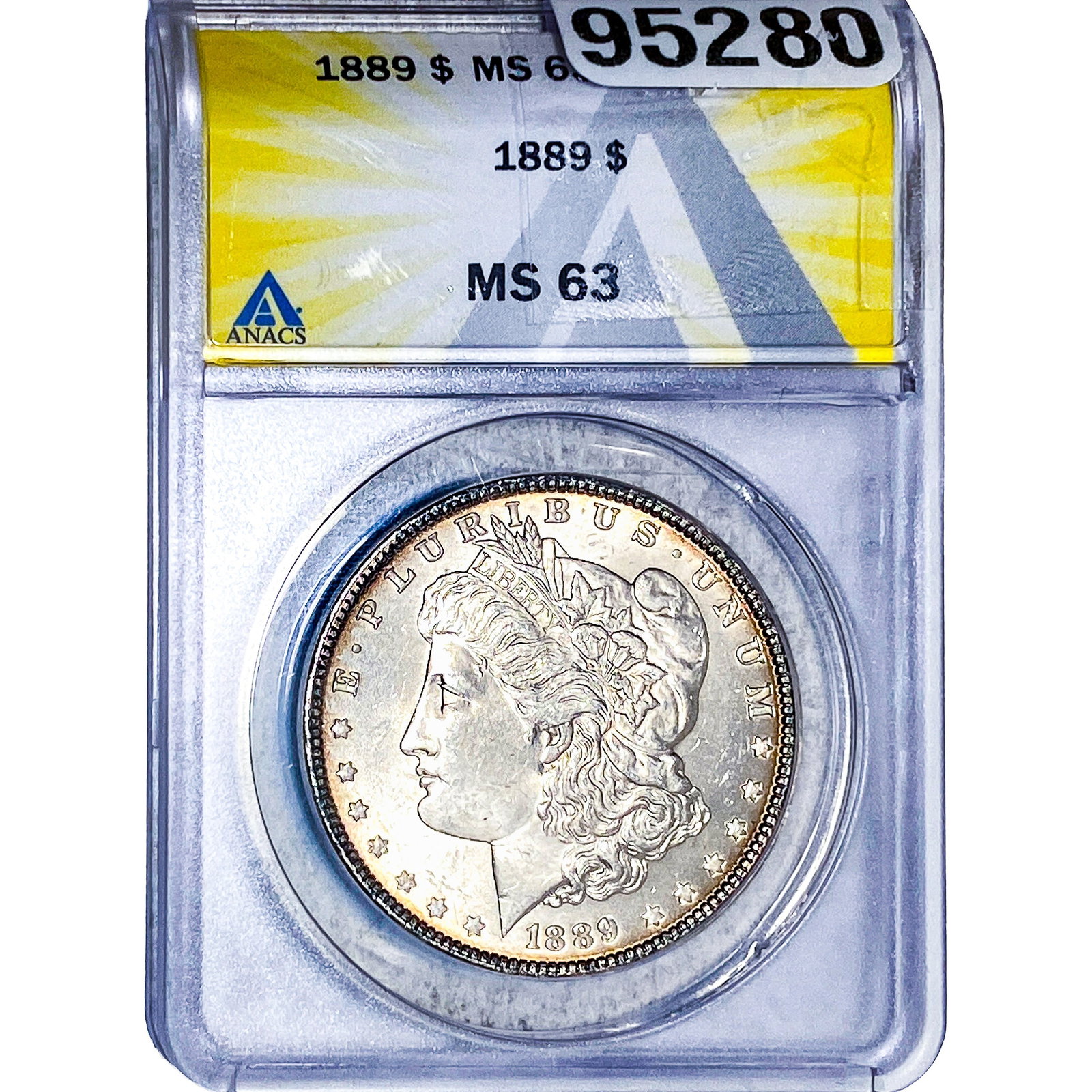 1889 Morgan Silver Dollar ANACS MS63: 1889 Morgan Silver Dollar ANACS MS63