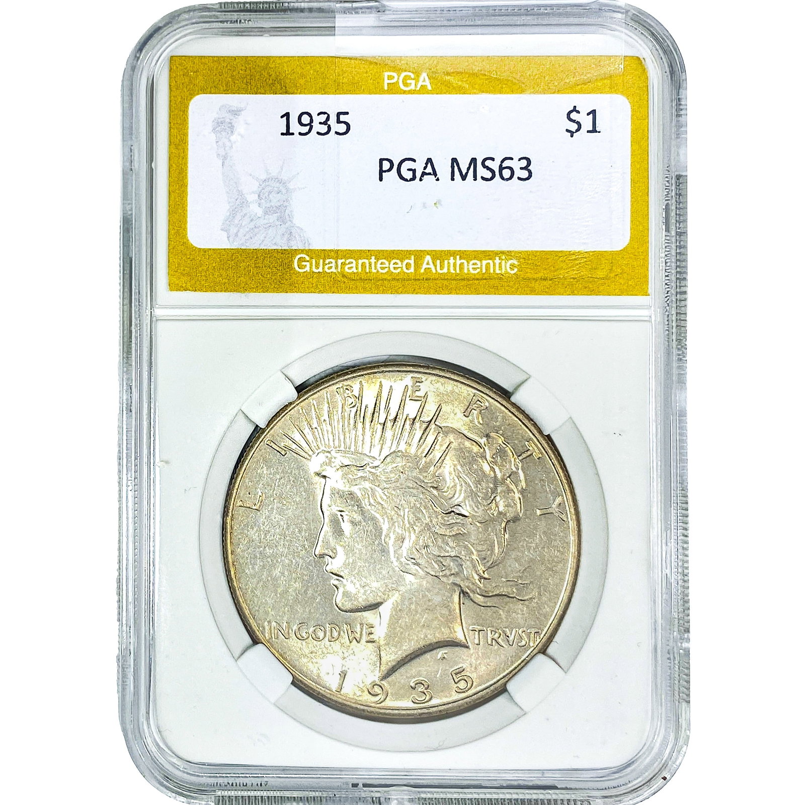 1935 Silver Peace Dollar PGA MS63 (1 of 2)