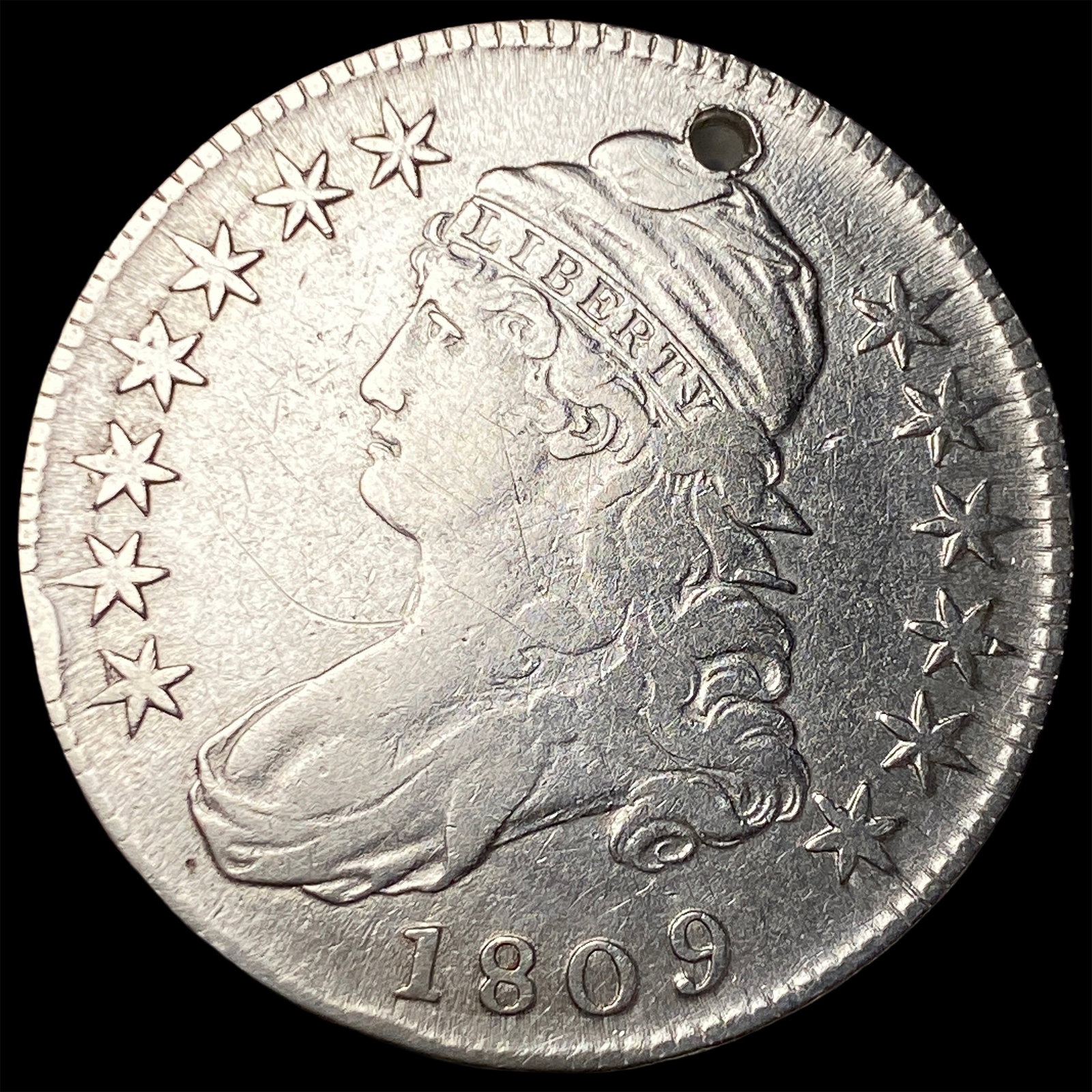 1809 Capped Bust Half Dollar NEARLY UNCIRCULATED (1 of 2)