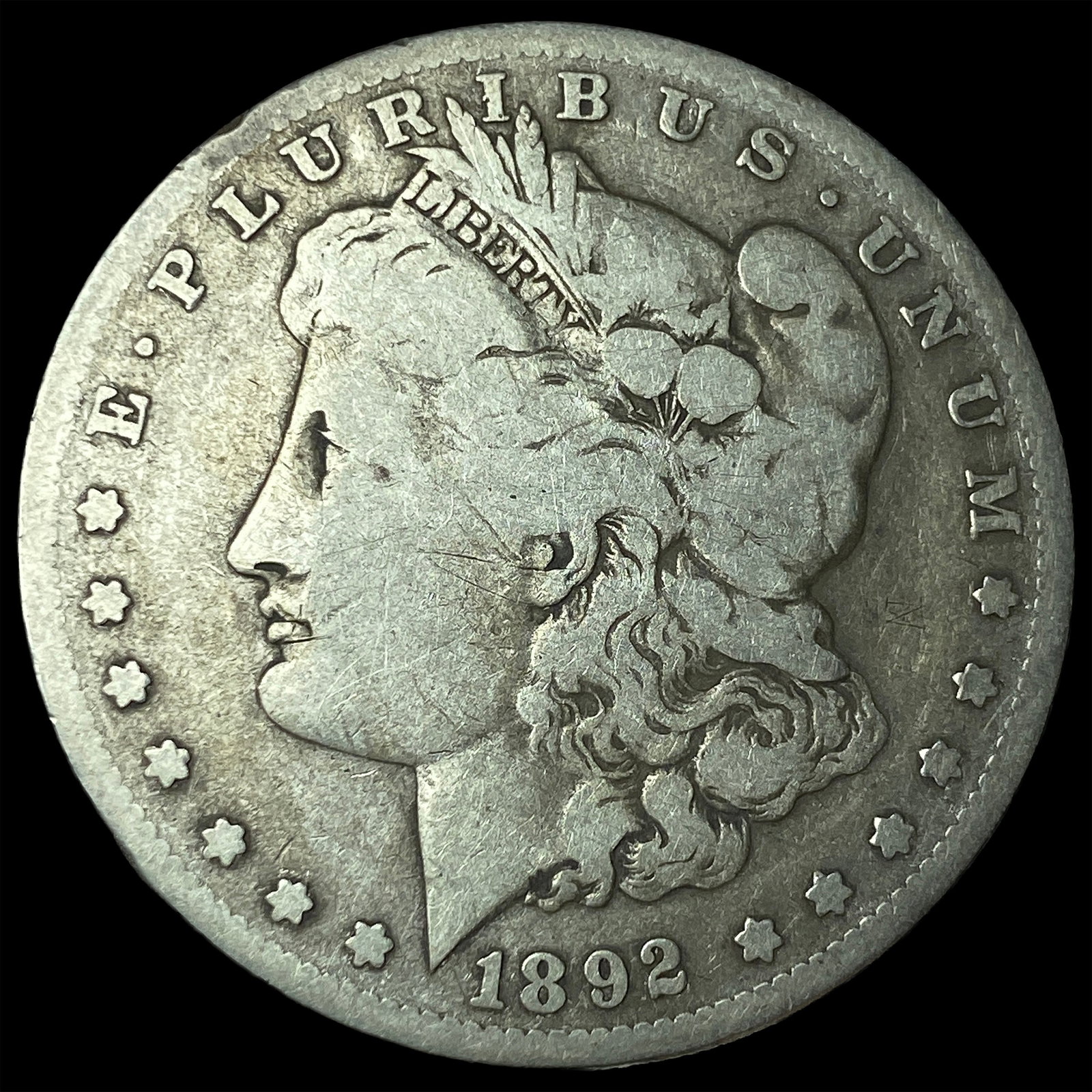 1892-S Silver Morgan Dollar NICELY CIRCULATED: 1892-S Silver Morgan Dollar NICELY CIRCULATED