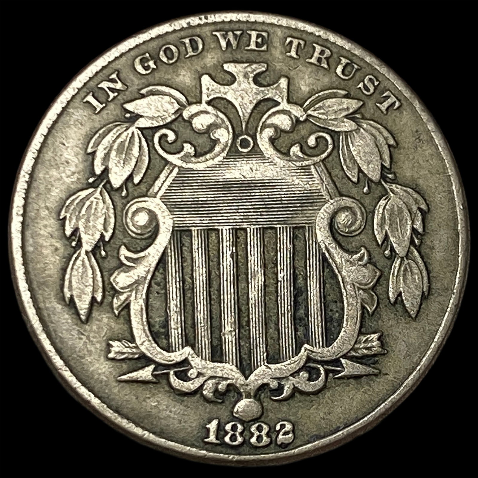1882 Shield Nickel LIGHTLY CIRCULATED: 1882 Shield Nickel LIGHTLY CIRCULATED