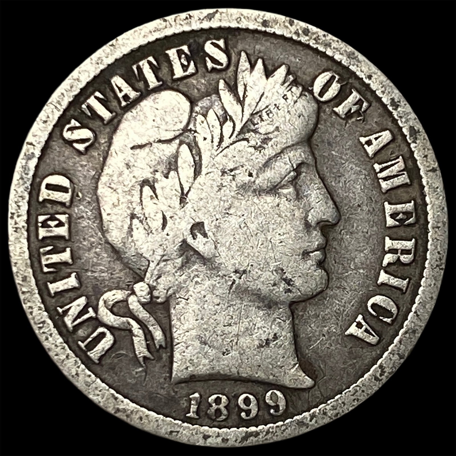 1899-O Silver Barber Dime LIGHTLY CIRCULATED: 1899-O Silver Barber Dime LIGHTLY CIRCULATED