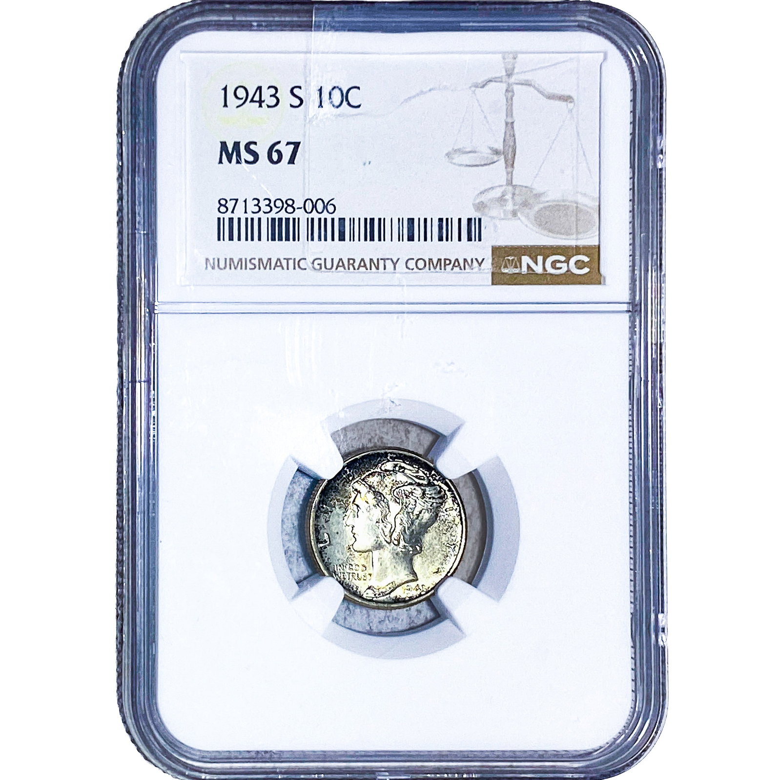 1943-S Mercury Silver Dime NGC MS67 (1 of 2)