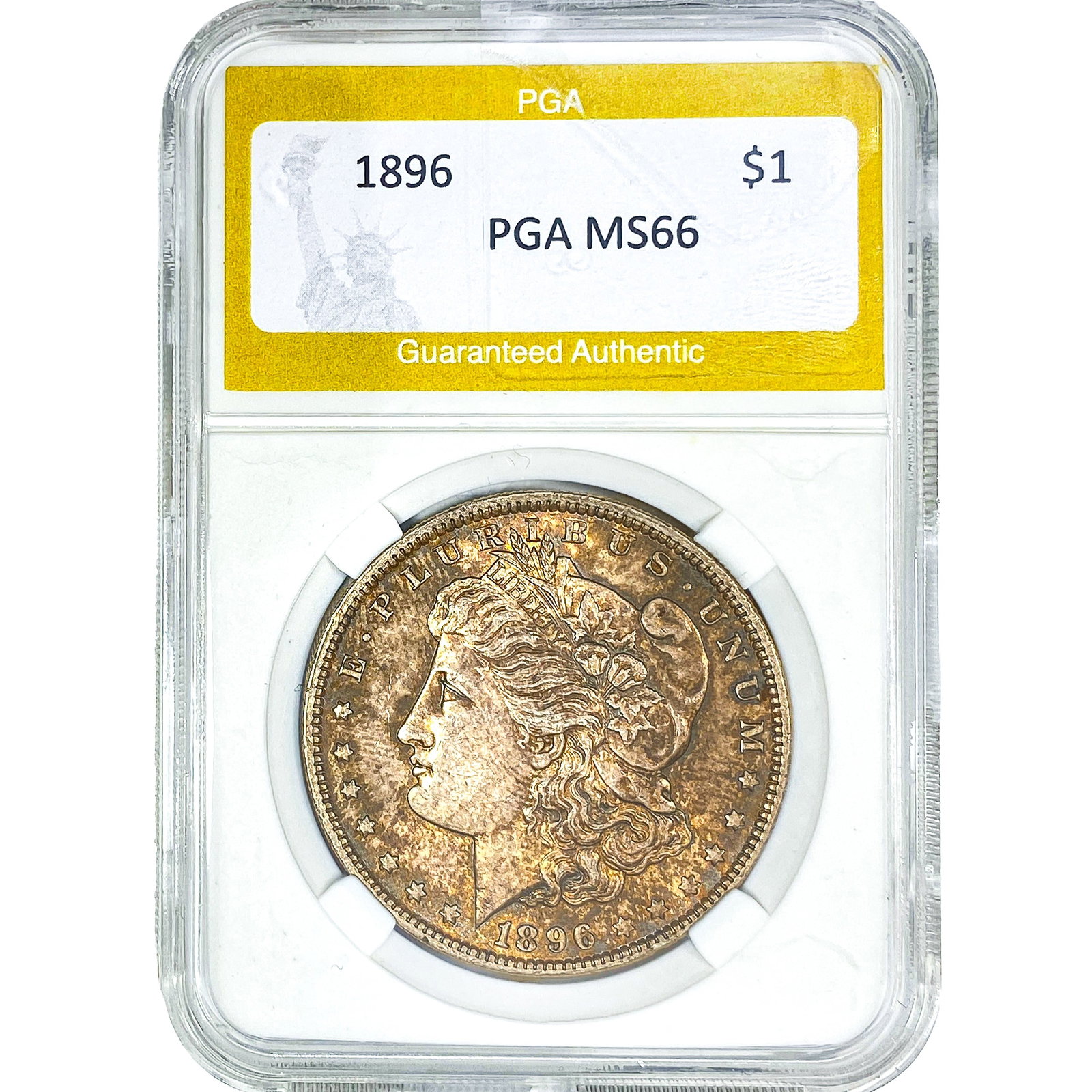 1896 Morgan Silver Dollar PGA MS66: 1896 Morgan Silver Dollar PGA MS66