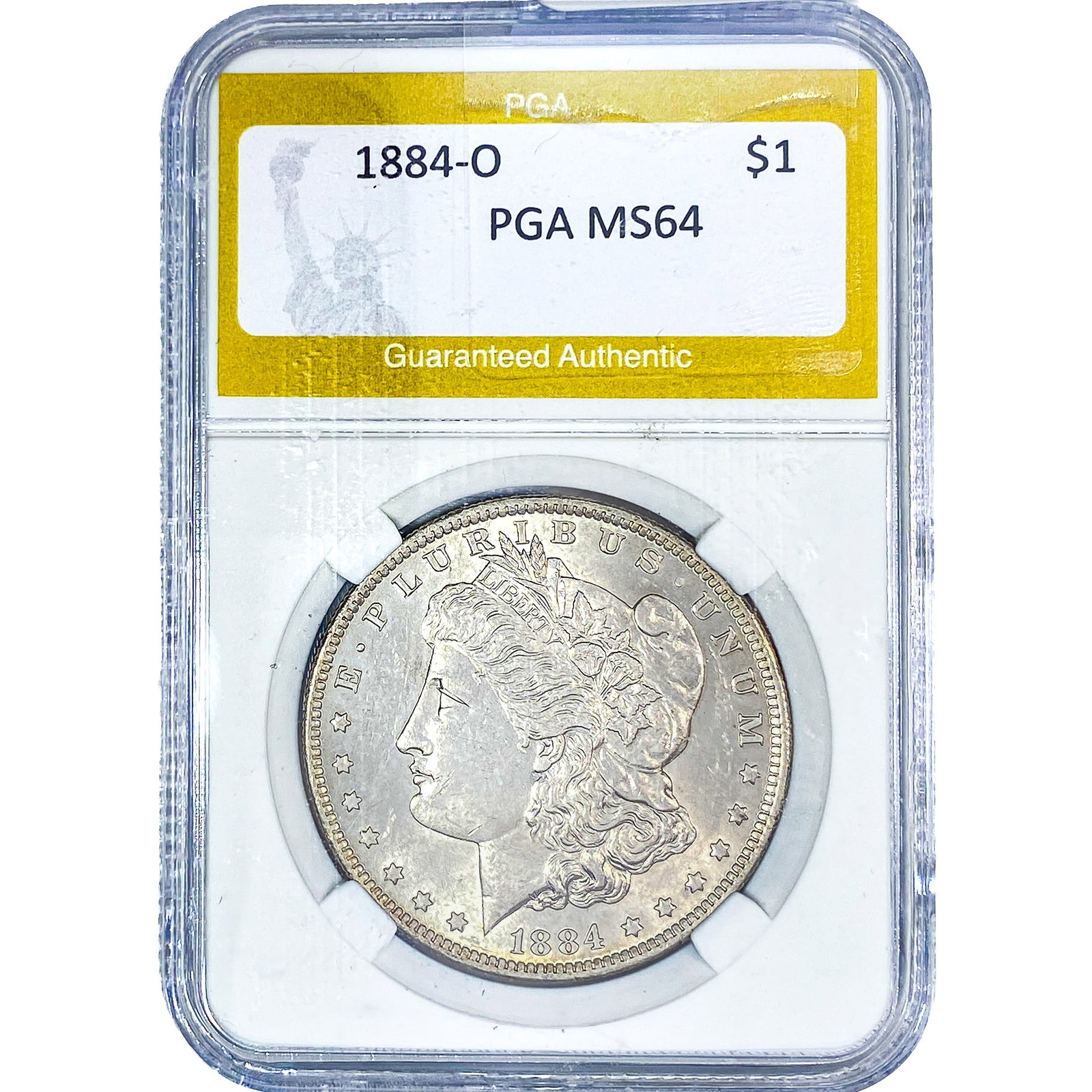 1884-O Morgan Silver Dollar PGA MS64: 1884-O Morgan Silver Dollar PGA MS64