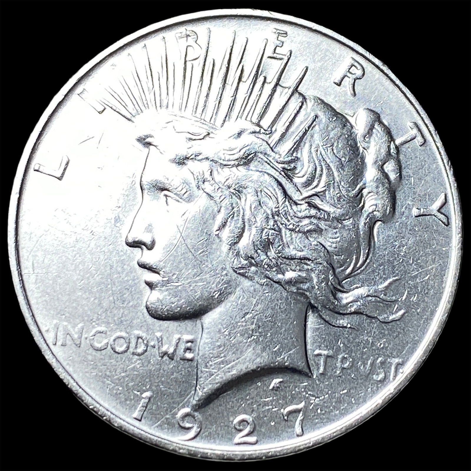 1927-D Silver Peace Dollar CLOSELY UNCIRCULATED: 1927-D Silver Peace Dollar CLOSELY UNCIRCULATED