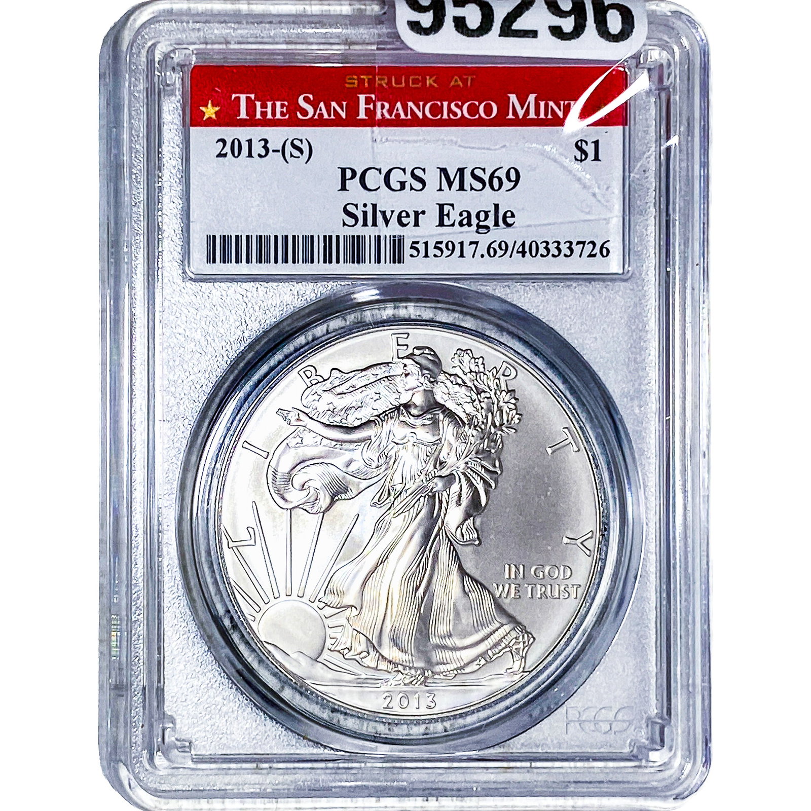 2013[S] Silver Eagle PCGS MS69: 2013[S] Silver Eagle PCGS MS69