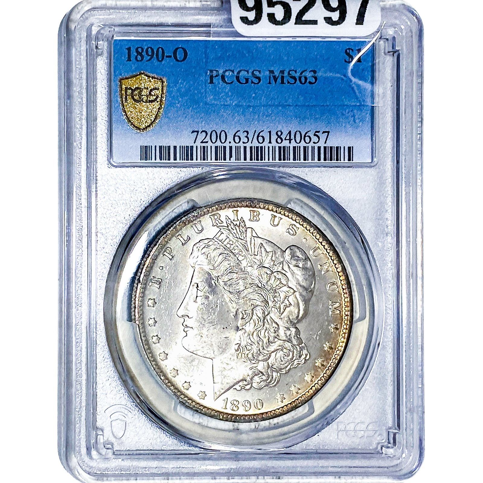 1890-O Morgan Silver Dollar PCGS MS63: 1890-O Morgan Silver Dollar PCGS MS63