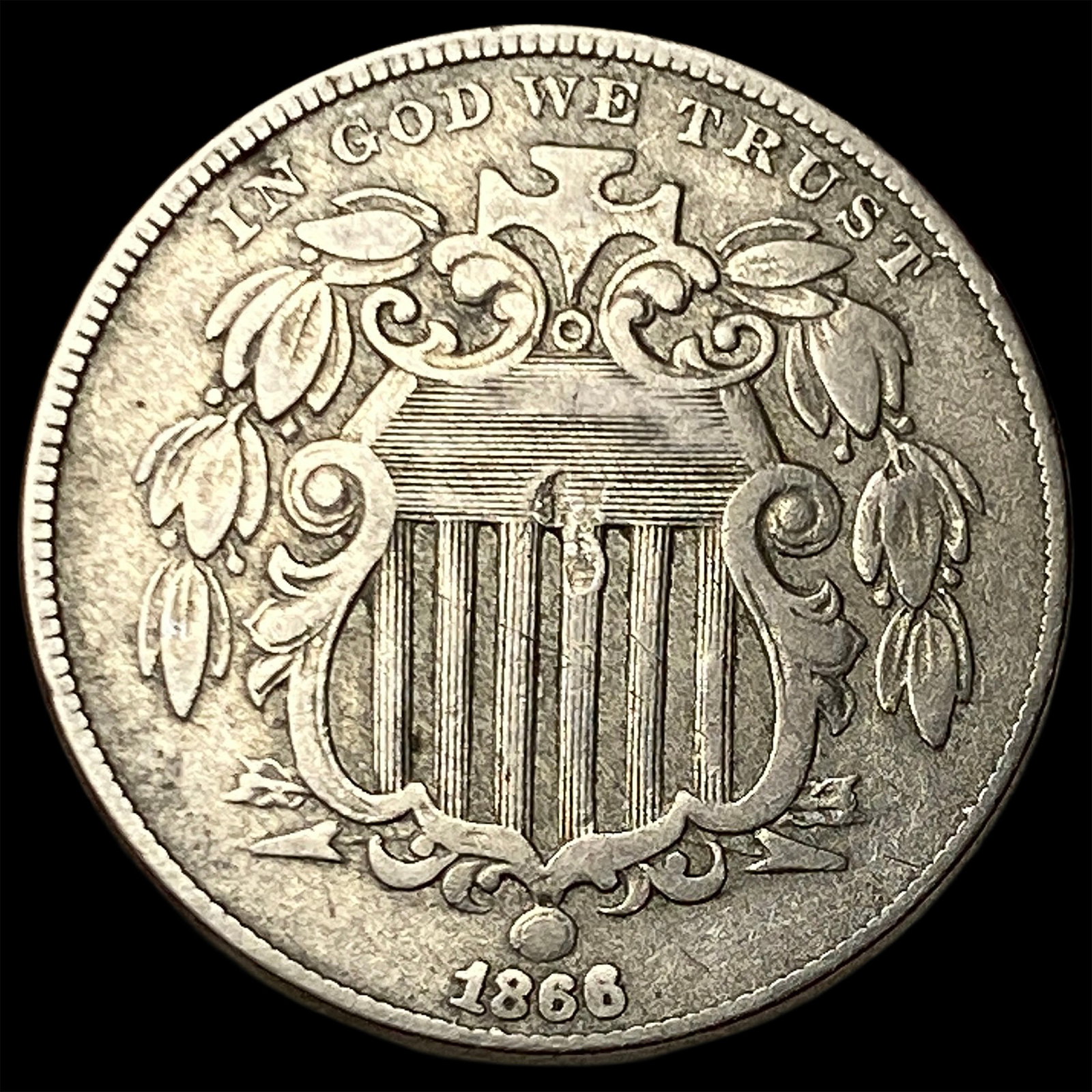 1868 Shield Nickel ABOUT UNCIRCULATED: 1868 Shield Nickel ABOUT UNCIRCULATED