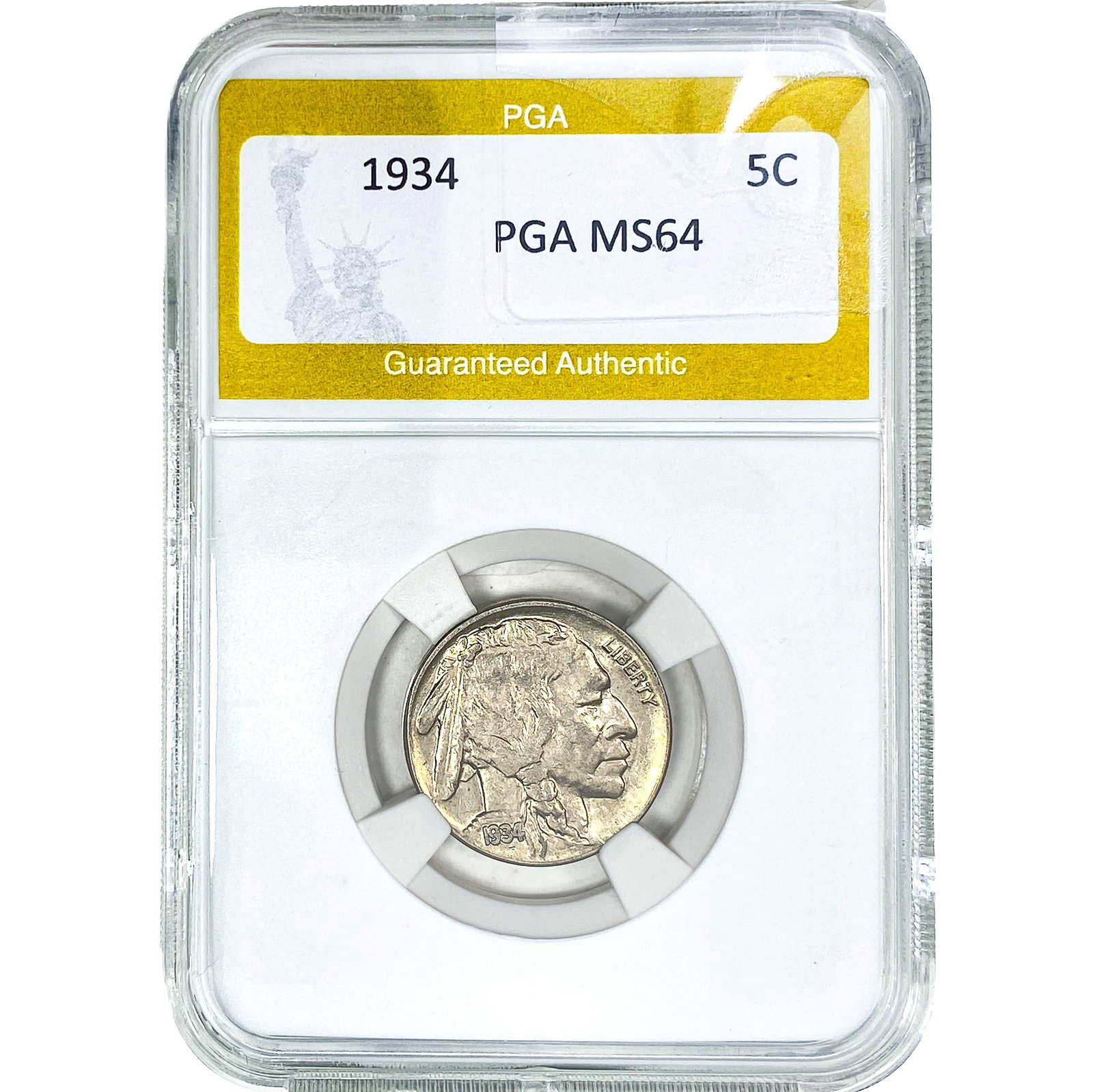 1934 Buffalo Nickel PGA MS64: 1934 Buffalo Nickel PGA MS64