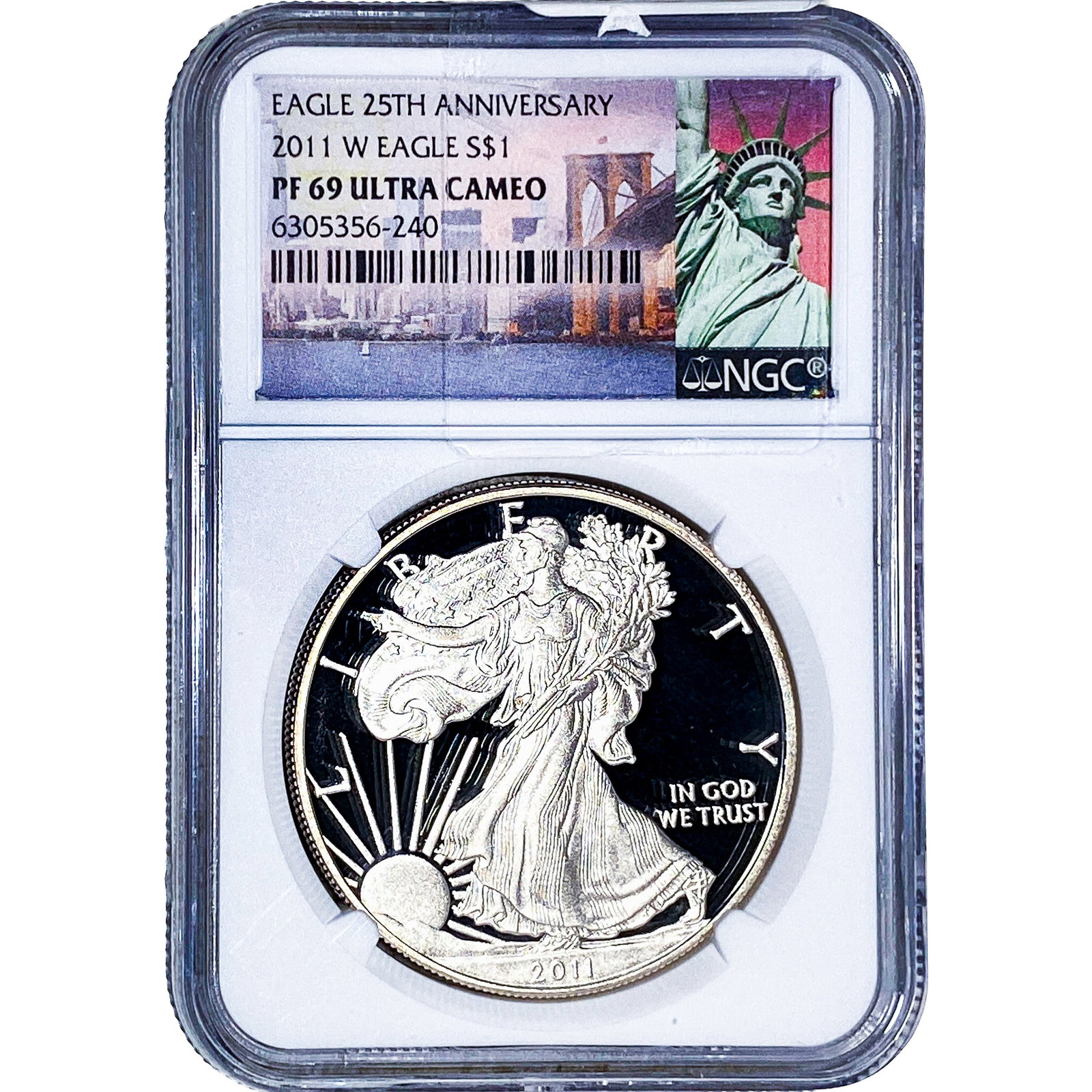 2011-W Silver Eagle NGC PF69 Ultra Cameo 25th Anni.: 2011-W Silver Eagle NGC PF69 Ultra Cameo 25th Anni.
