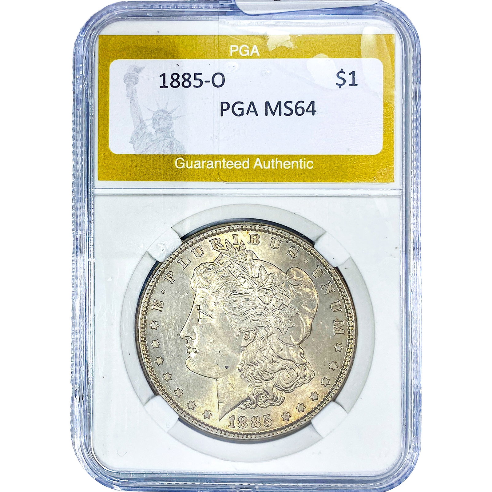 1885-O Morgan Silver Dollar PGA MS64: 1885-O Morgan Silver Dollar PGA MS64