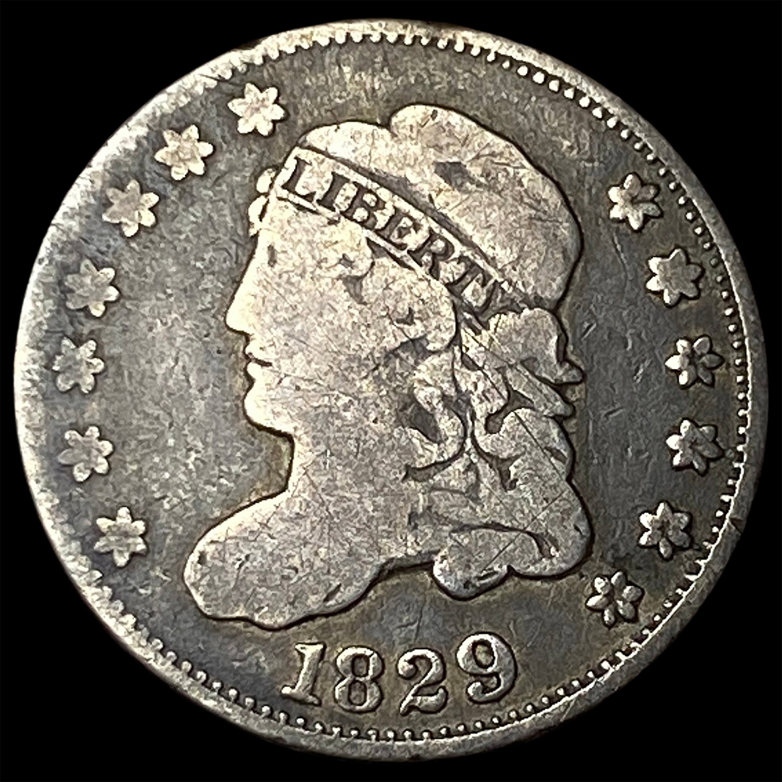 1829 Capped Bust Half Dime NICELY CIRCULATED (1 of 2)