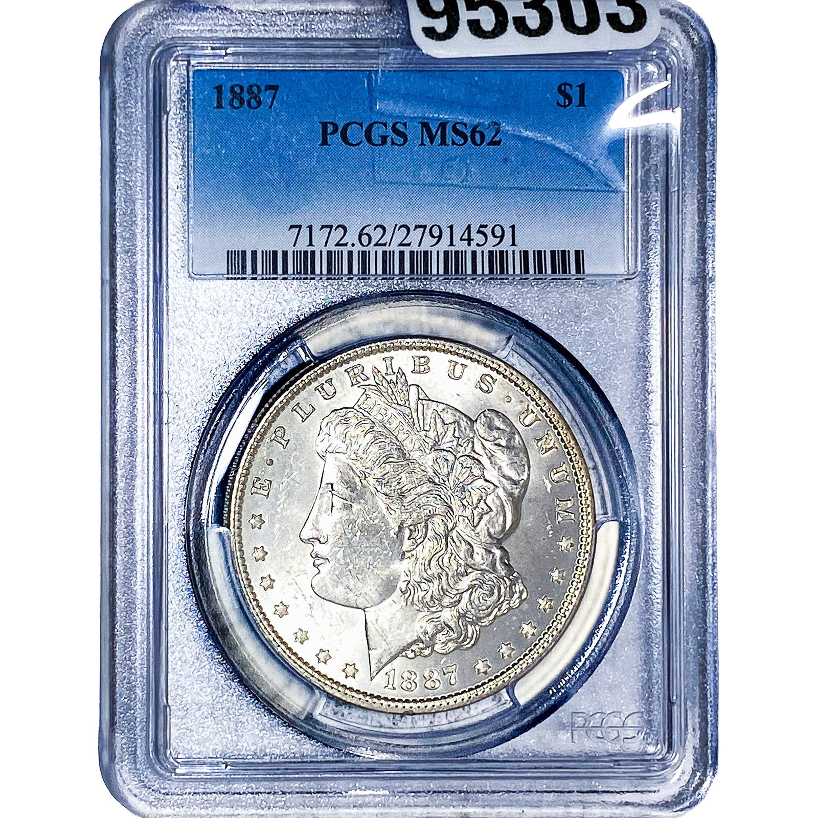1887 Morgan Silver Dollar PCGS MS62: 1887 Morgan Silver Dollar PCGS MS62