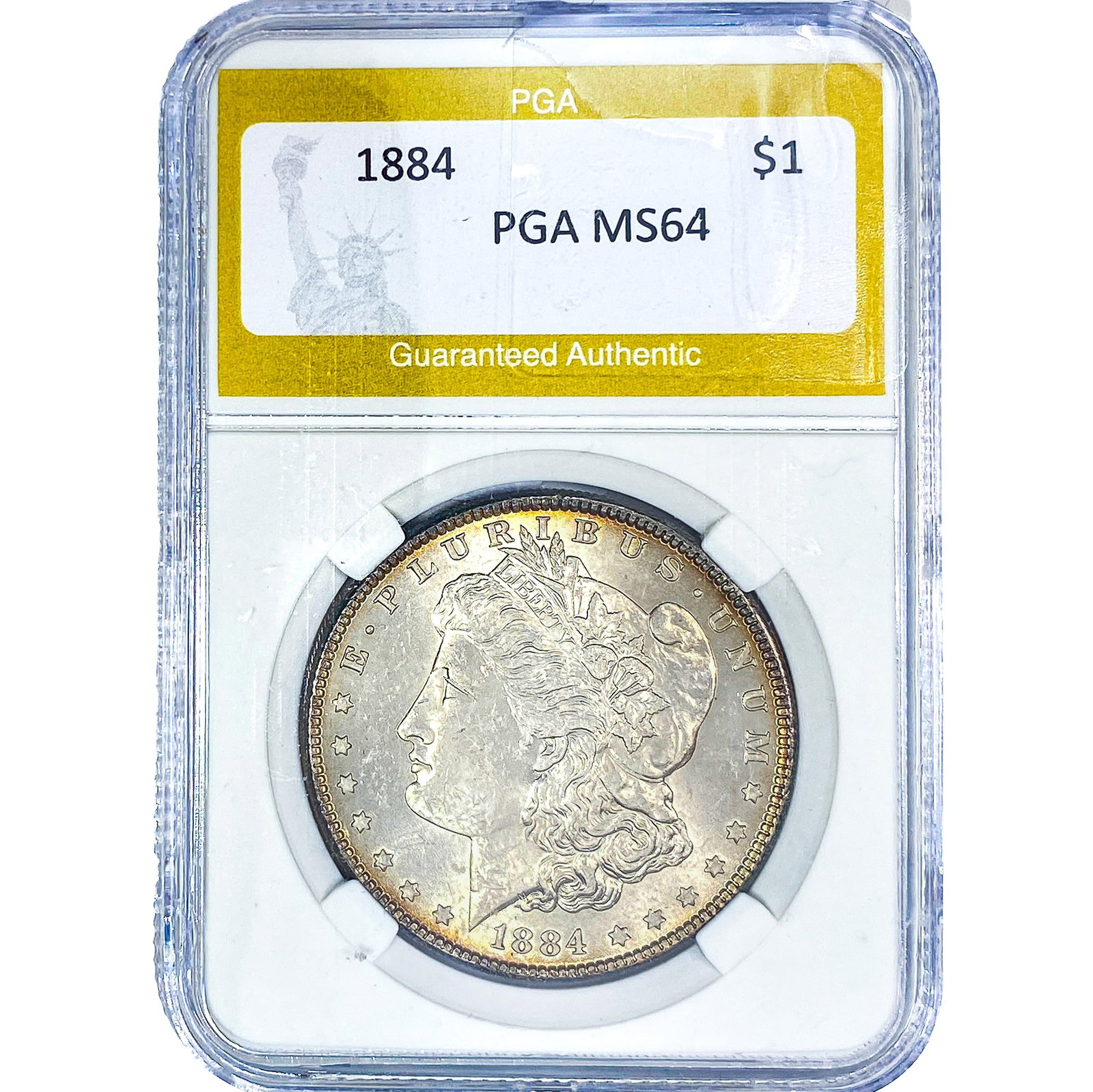 1884 Morgan Silver Dollar PGA MS64: 1884 Morgan Silver Dollar PGA MS64