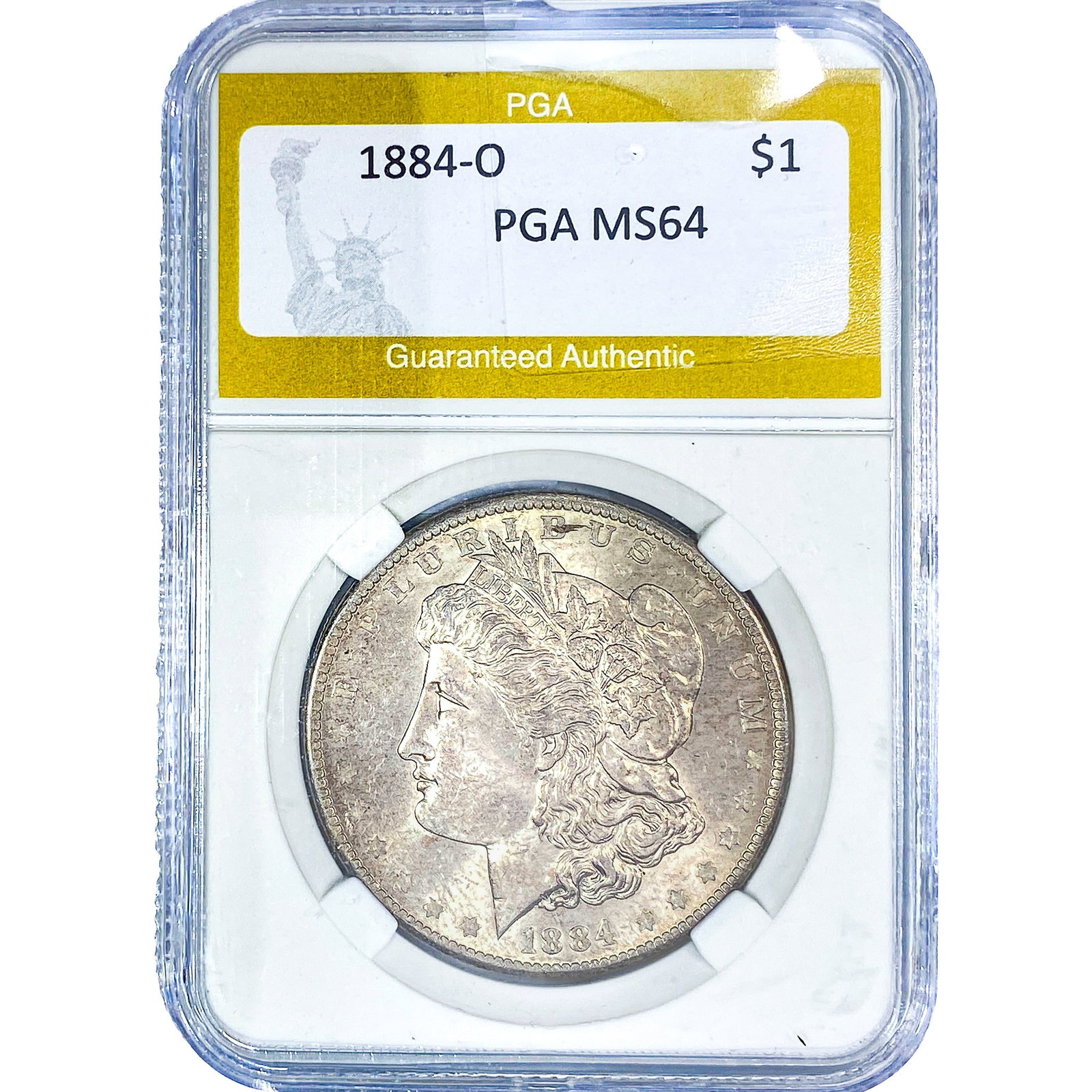 1884-O Morgan Silver Dollar PGA MS64: 1884-O Morgan Silver Dollar PGA MS64