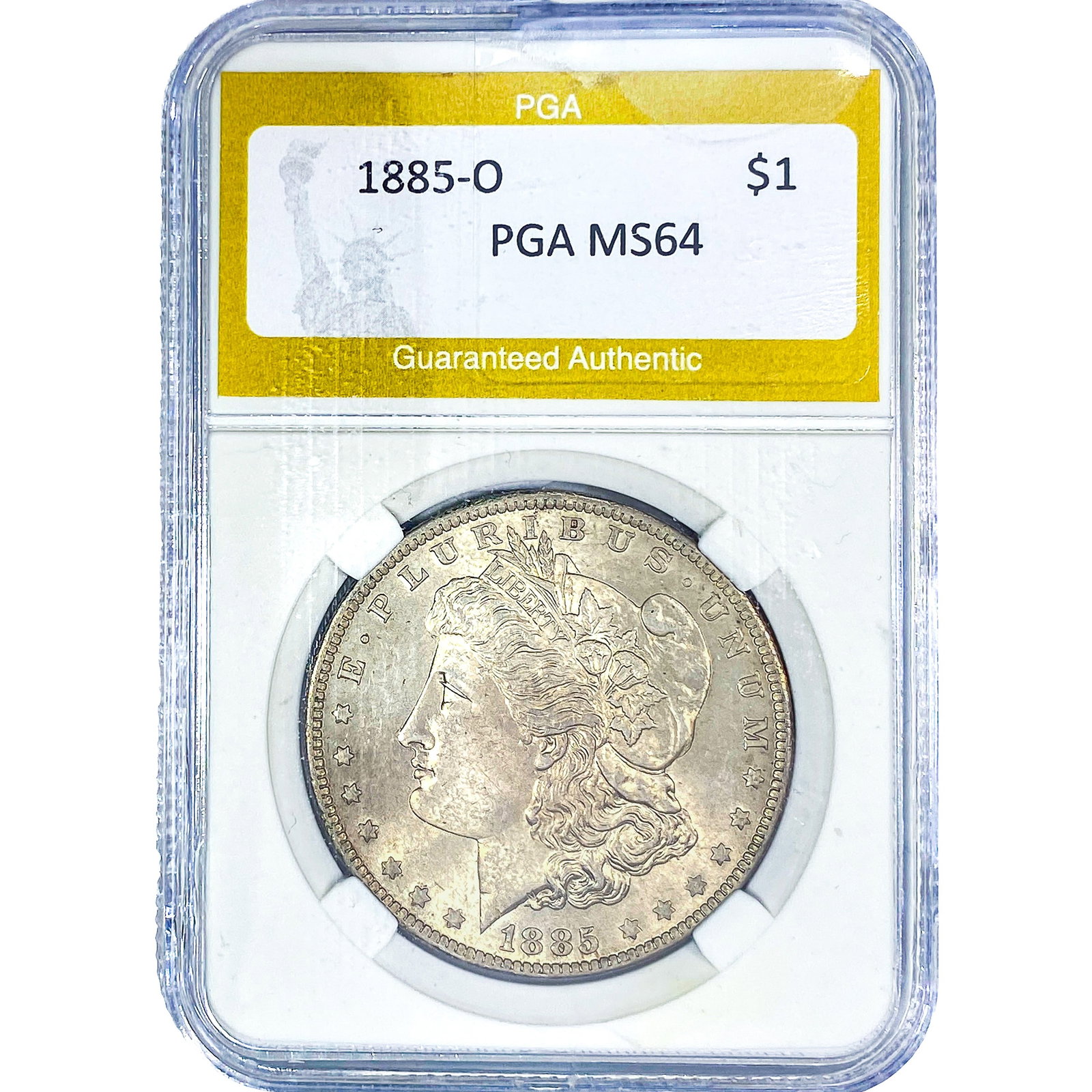 1885-O Morgan Silver Dollar PGA MS64: 1885-O Morgan Silver Dollar PGA MS64