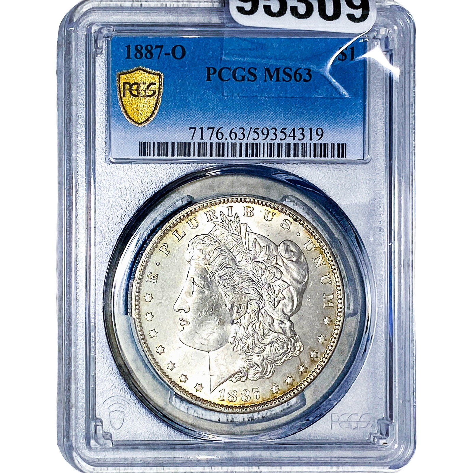 1887-O Mercury Silver Dollar PCGS MS63: 1887-O Mercury Silver Dollar PCGS MS63