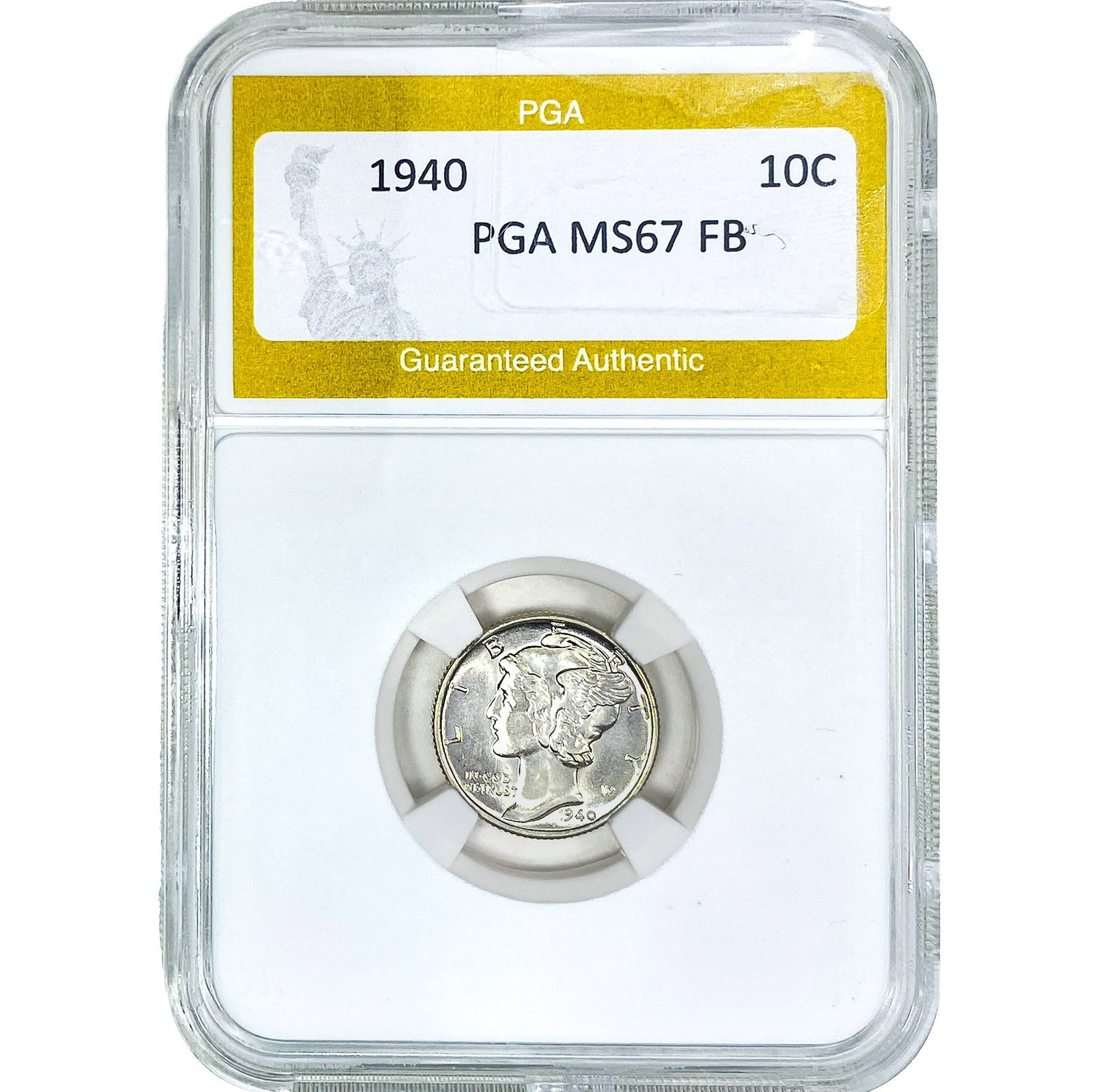1940 Mercury Silver Dime PGA MS67 FB (1 of 2)