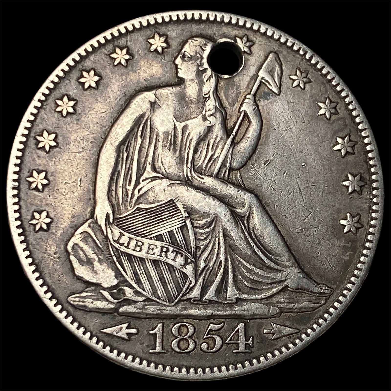 1854-O Silver Seated Liberty Half Dollar HIGH GRADE: 1854-O Silver Seated Liberty Half Dollar HIGH GRADE