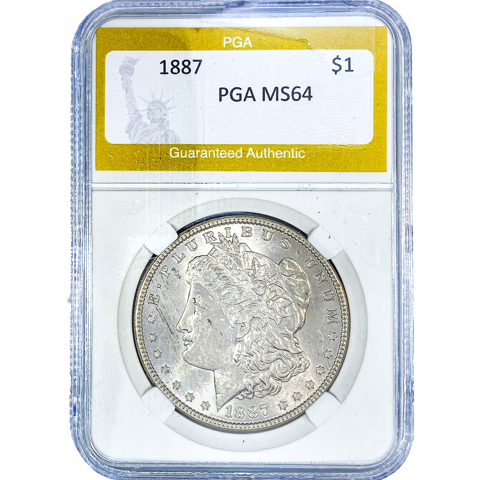 1887 Morgan Silver Dollar PGA MS64: 1887 Morgan Silver Dollar PGA MS64