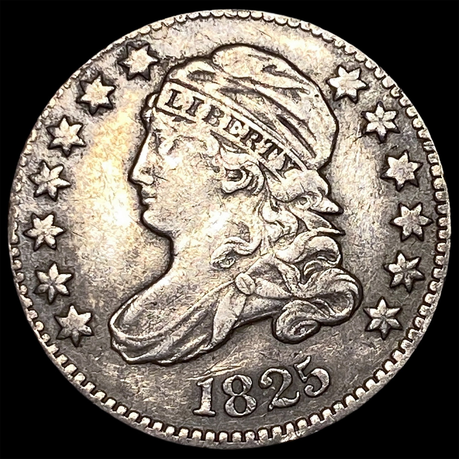 1825 Capped Bust Dime NEARLY UNCIRCULATED (1 of 2)