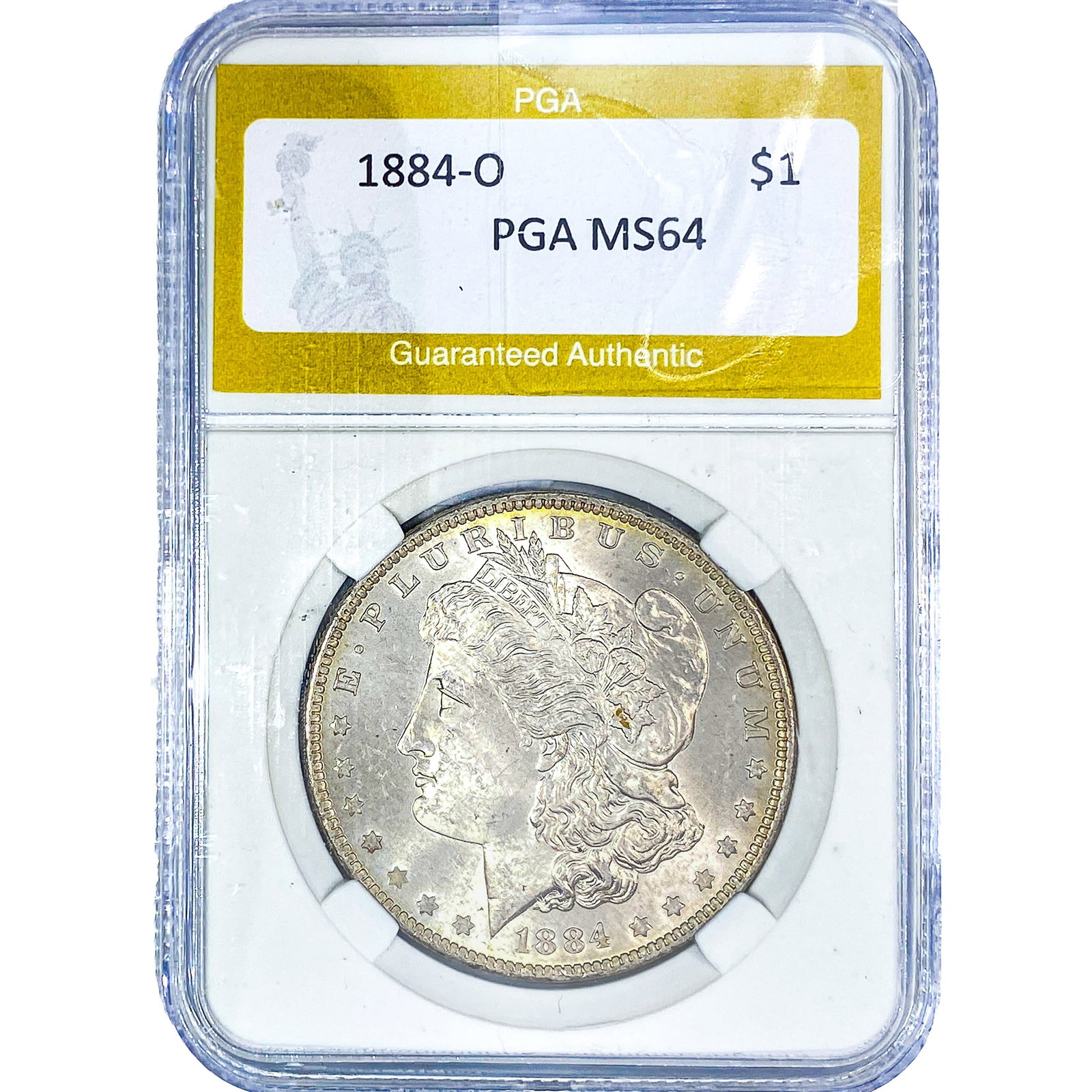 1884-O Morgan Silver Dollar PGA MS64: 1884-O Morgan Silver Dollar PGA MS64