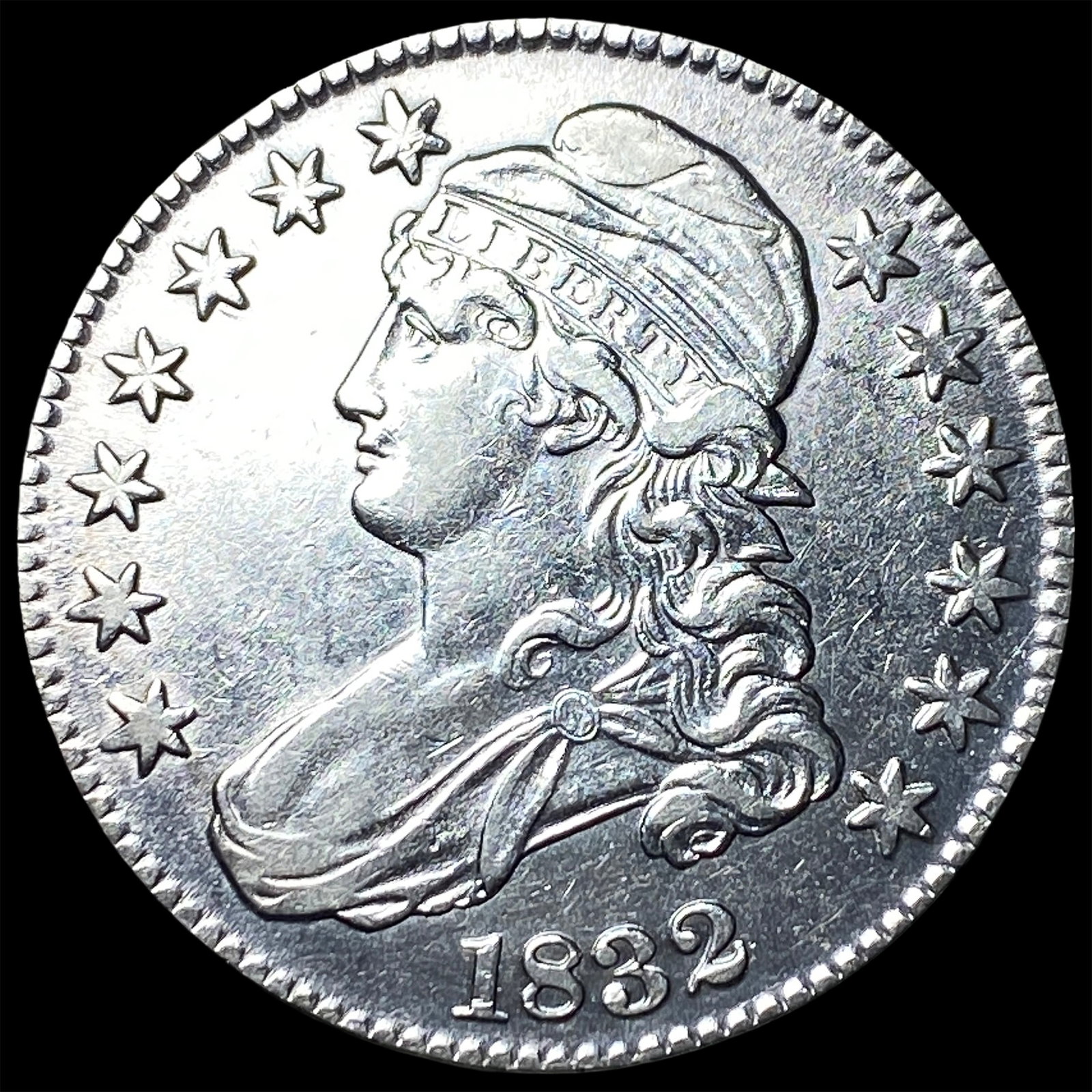 1832 Silver Capped Bust Half Dollar CLOSELY UNCIRCULATED: 1832 Silver Capped Bust Half Dollar CLOSELY UNCIRCULATED