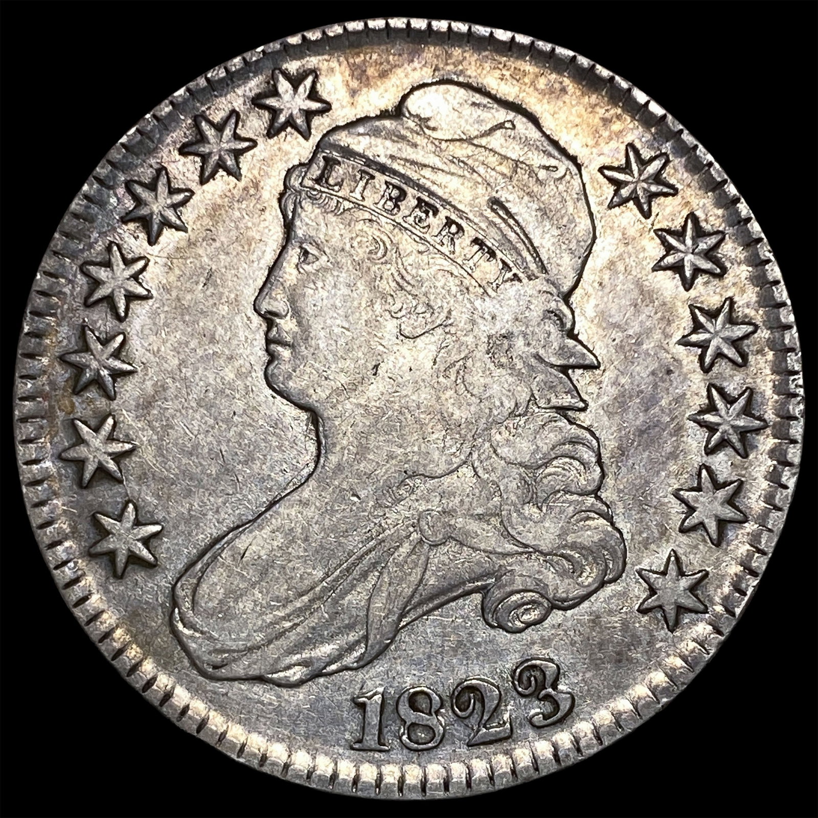 1823 Capped Bust Half Dollar ABOUT UNCIRCULATED: 1823 Capped Bust Half Dollar ABOUT UNCIRCULATED