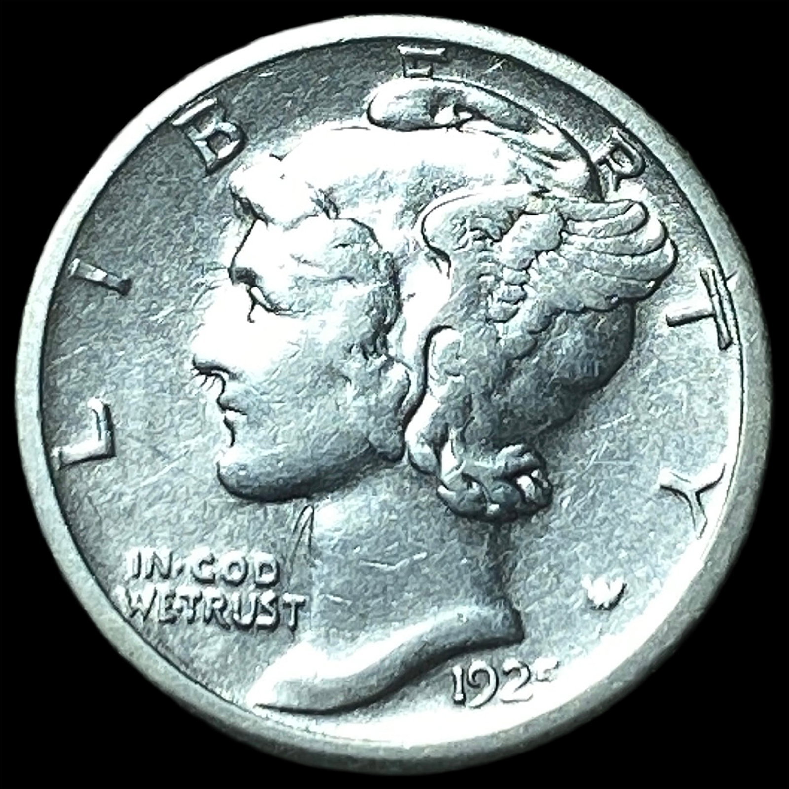 1925-S Silver Mercury Dime CLOSELY UNCIRCULATED: 1925-S Silver Mercury Dime CLOSELY UNCIRCULATED