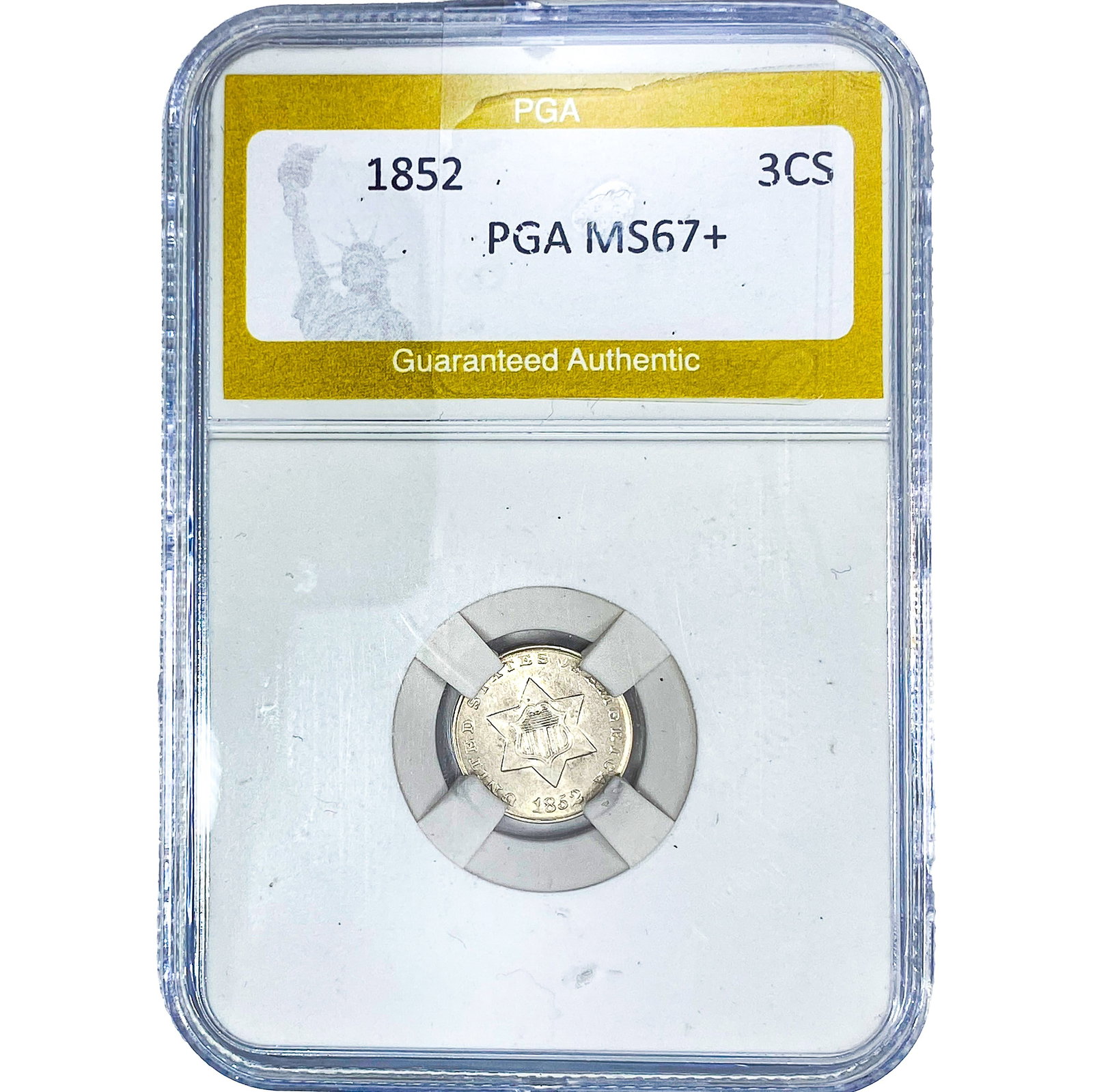 1852 Nickel Three Cent PGA MS67+: 1852 Nickel Three Cent PGA MS67+