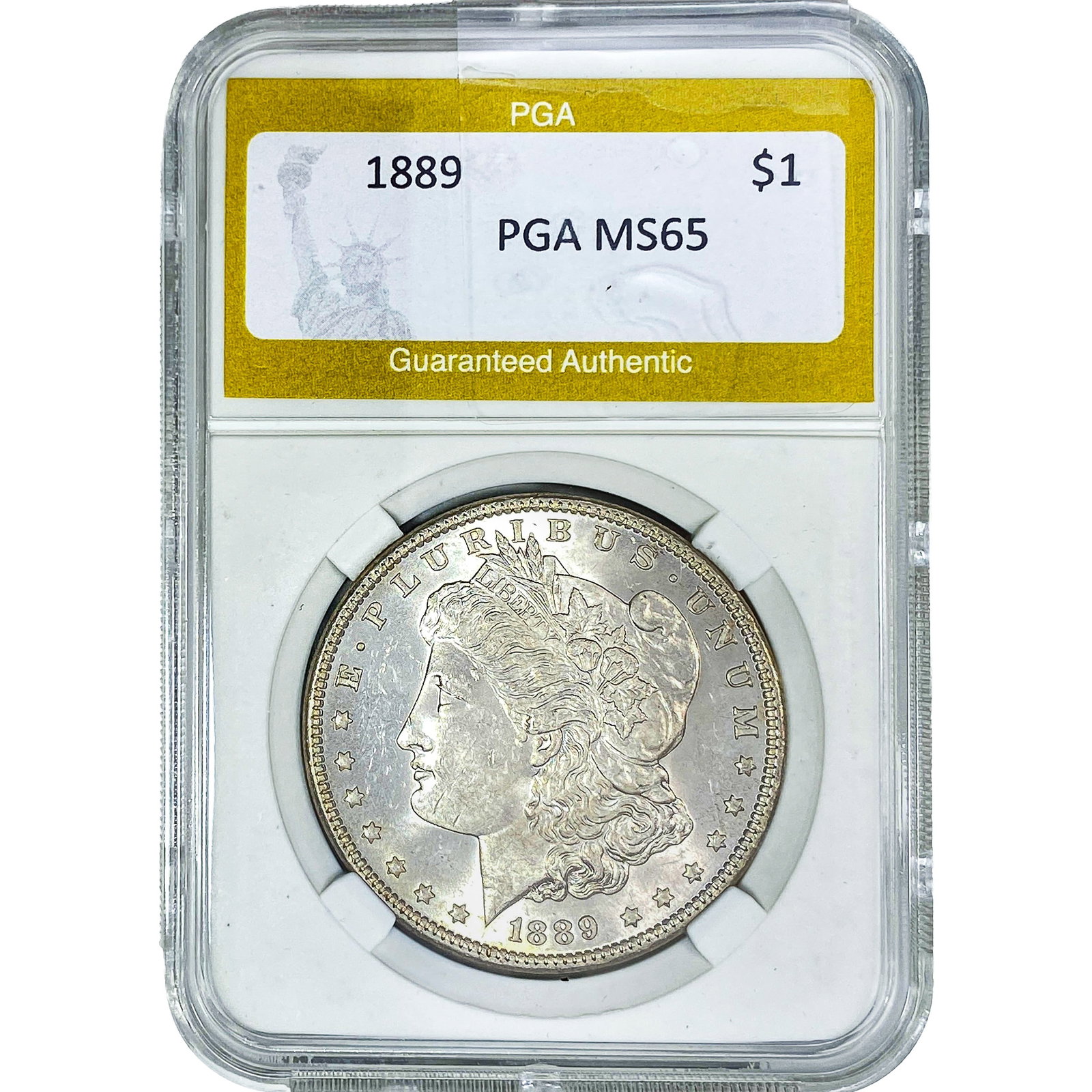 1889 Morgan Silver Dollar PGA MS65: 1889 Morgan Silver Dollar PGA MS65