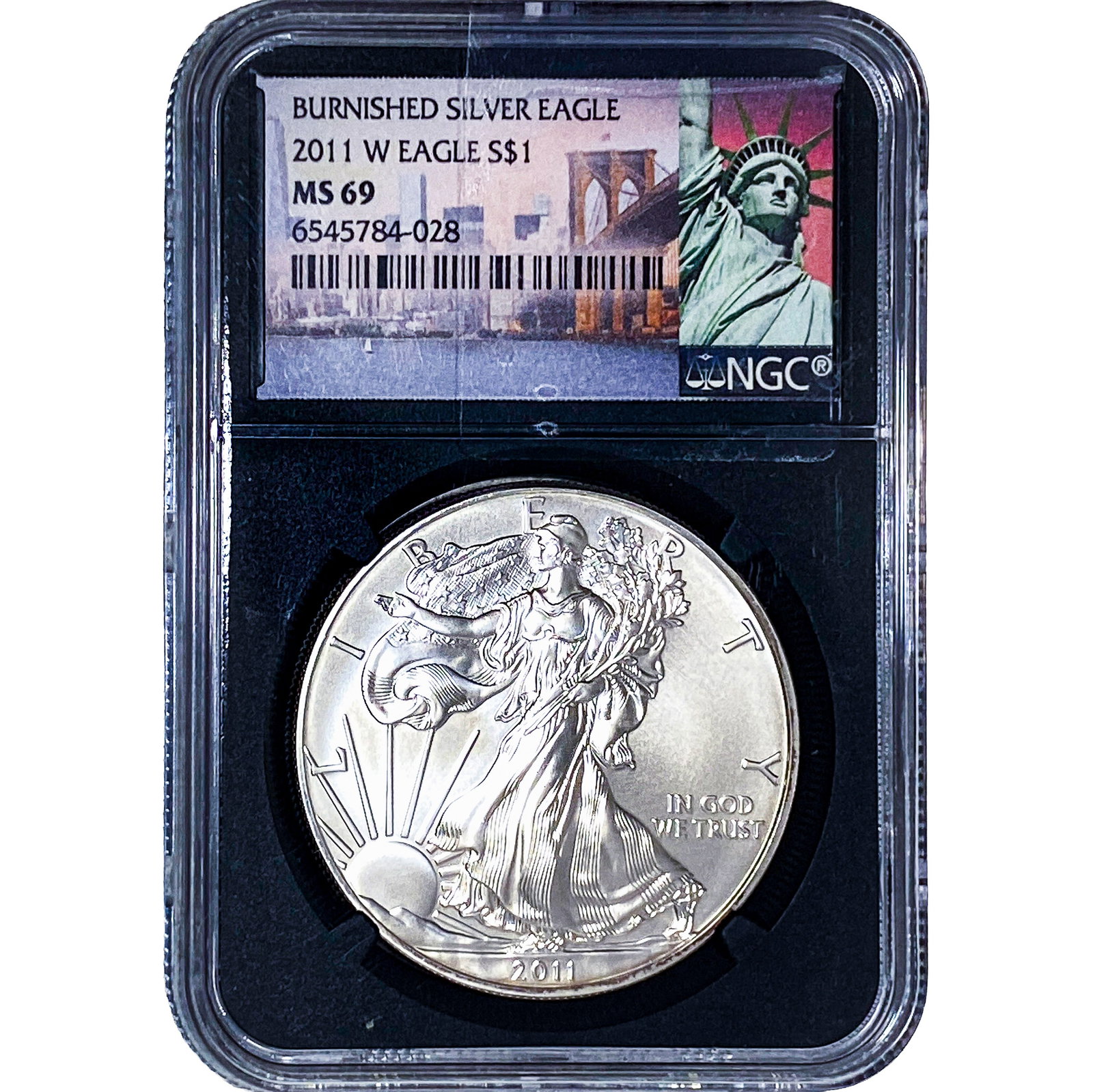 2011-W Silver Eagle NGC MS69 Burnished: 2011-W Silver Eagle NGC MS69 Burnished