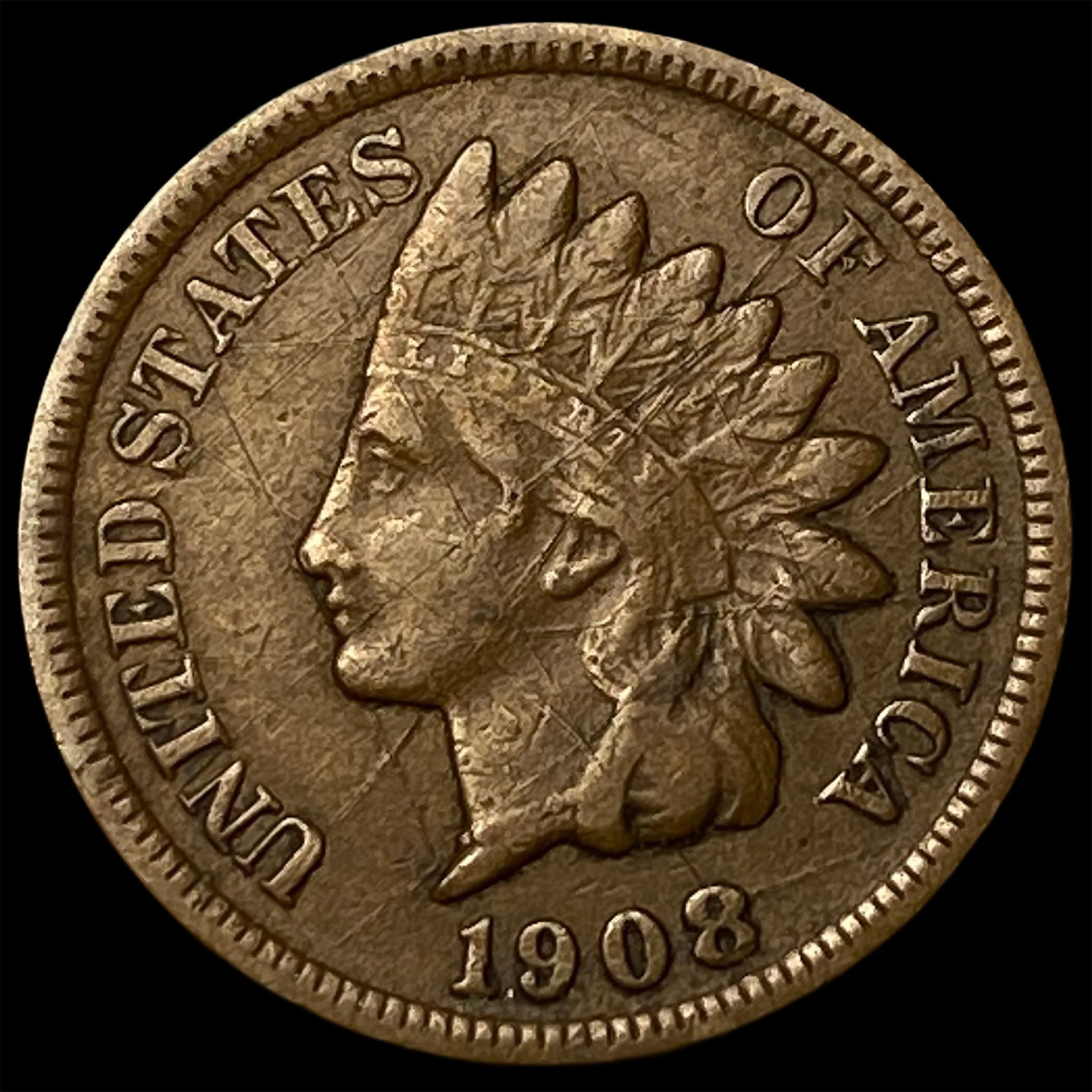 1908-S Indian Head Cent LIGHTLY CIRCULATED: 1908-S Indian Head Cent LIGHTLY CIRCULATED
