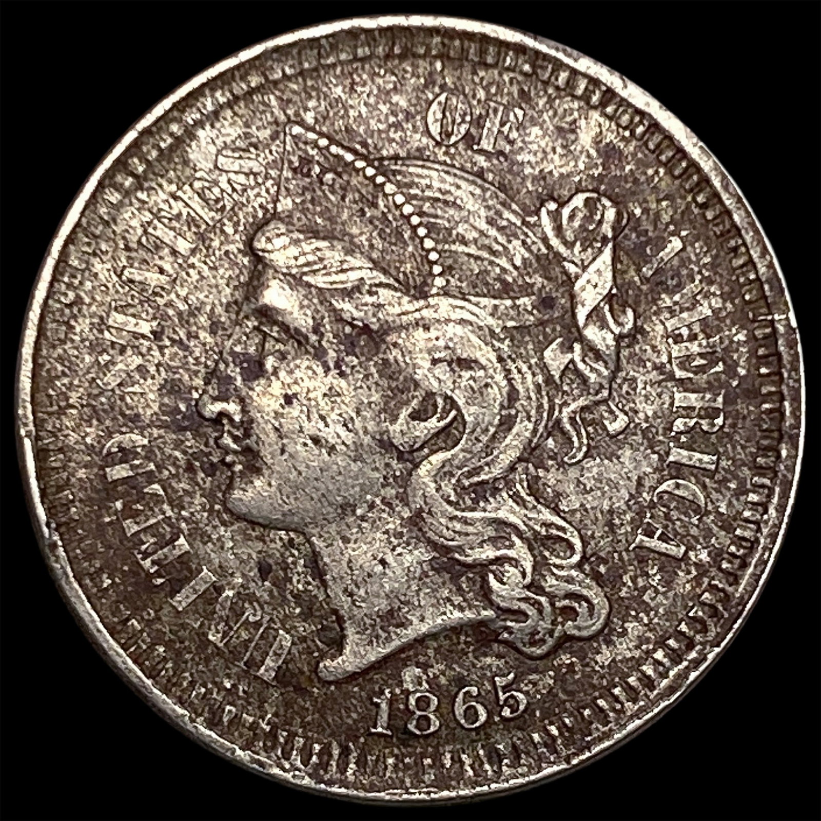 1865 Nickel Three-Cent Piece HIGH GRADE: 1865 Nickel Three-Cent Piece HIGH GRADE