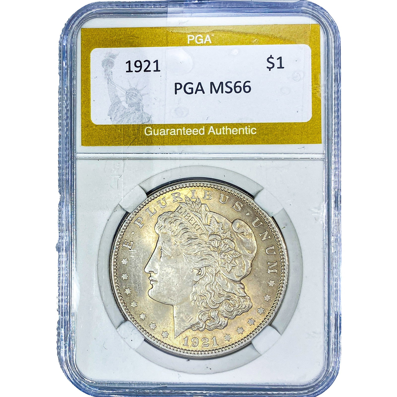 1921 Morgan Silver Dollar PGA MS66: 1921 Morgan Silver Dollar PGA MS66
