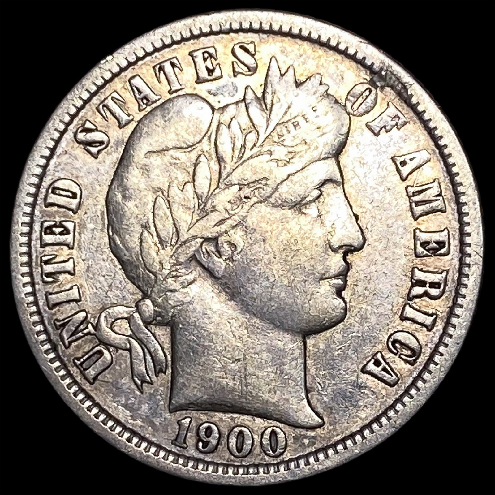 1900-O Silver Barber Dime NEARLY UNCIRCULATED: 1900-O Silver Barber Dime NEARLY UNCIRCULATED