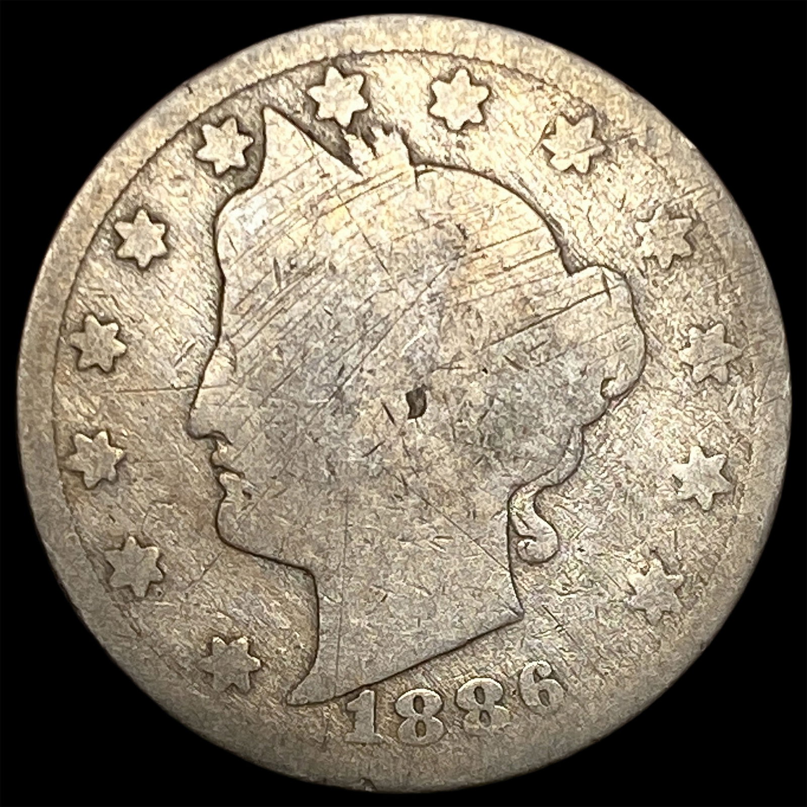 1886 Liberty Head Nickel NICELY CIRCULATED: 1886 Liberty Head Nickel NICELY CIRCULATED