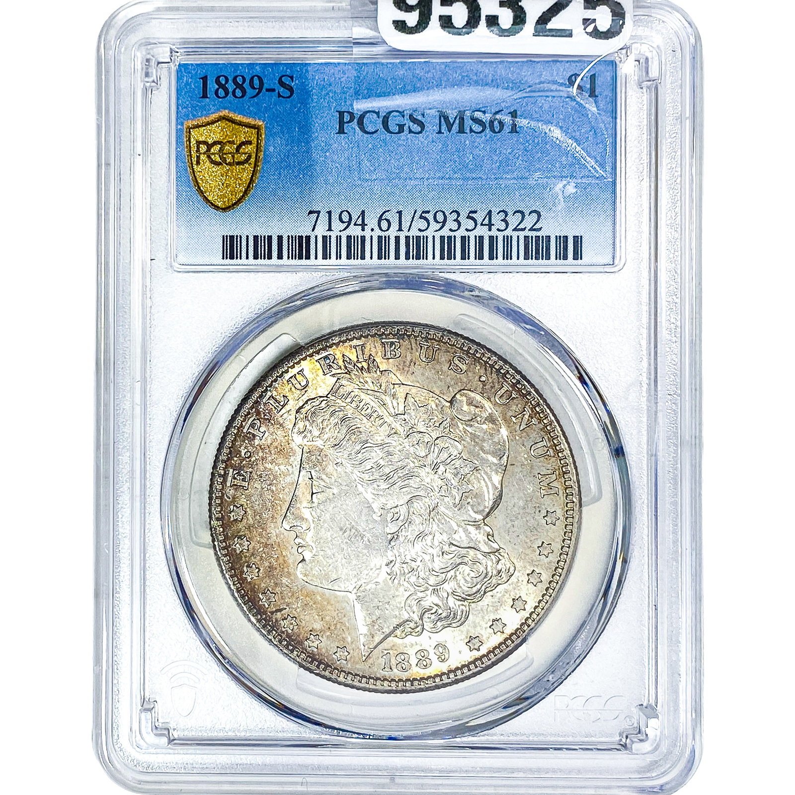 1889-S Morgan Silver Dollar PCGS MS61: 1889-S Morgan Silver Dollar PCGS MS61