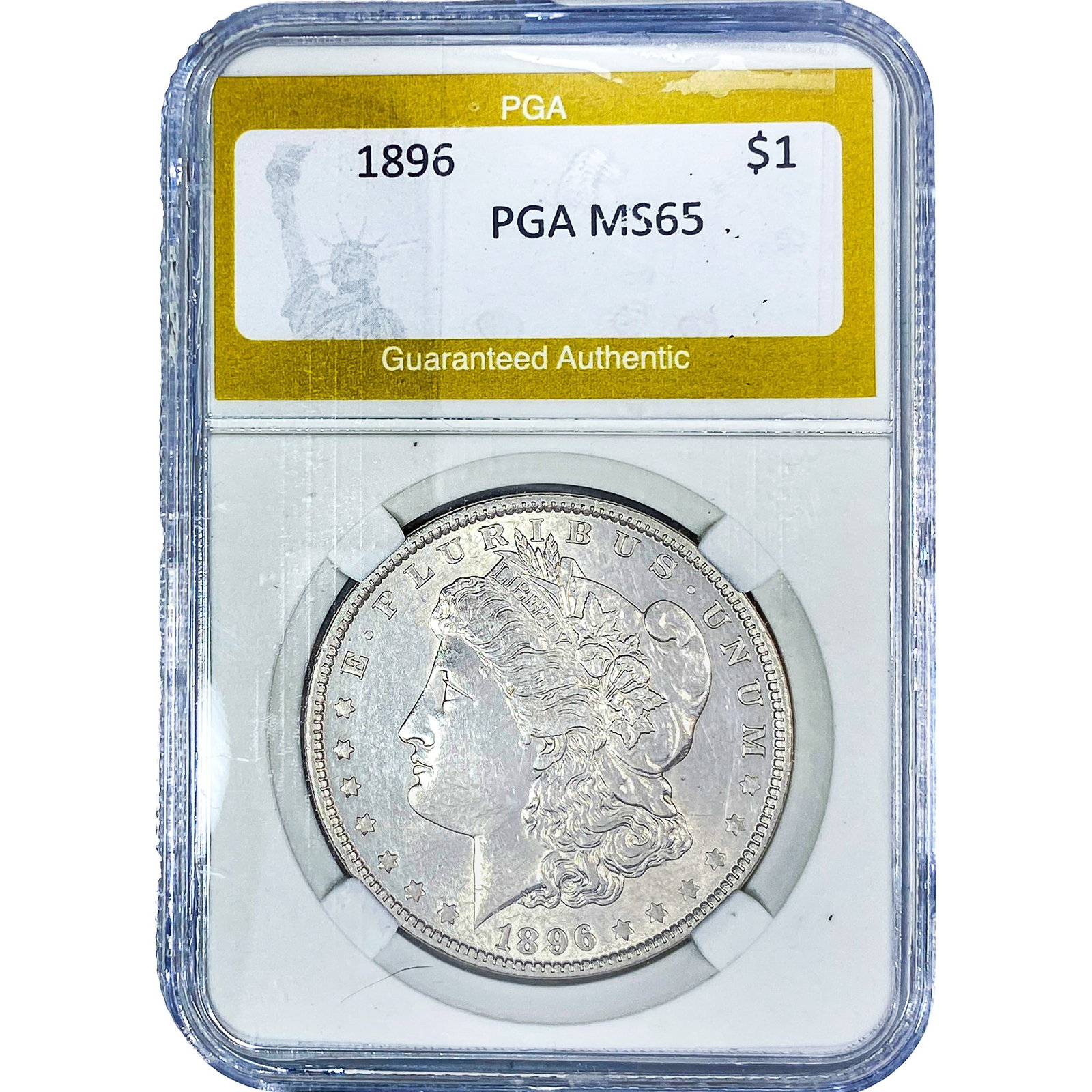 1896 Morgan Silver Dollar PGA MS65: 1896 Morgan Silver Dollar PGA MS65