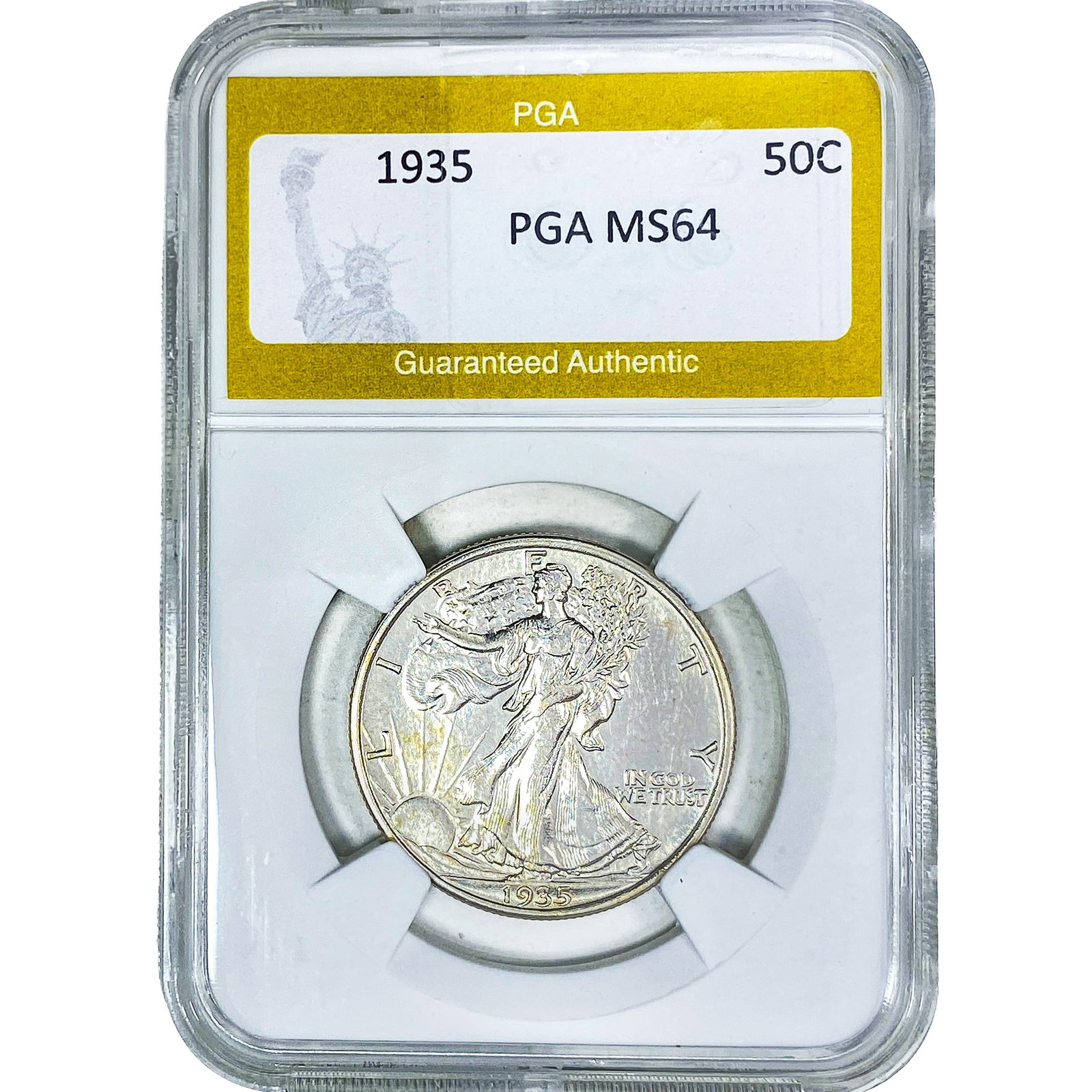 1935 Walking Liberty Half Dollar PGA MS64: 1935 Walking Liberty Half Dollar PGA MS64