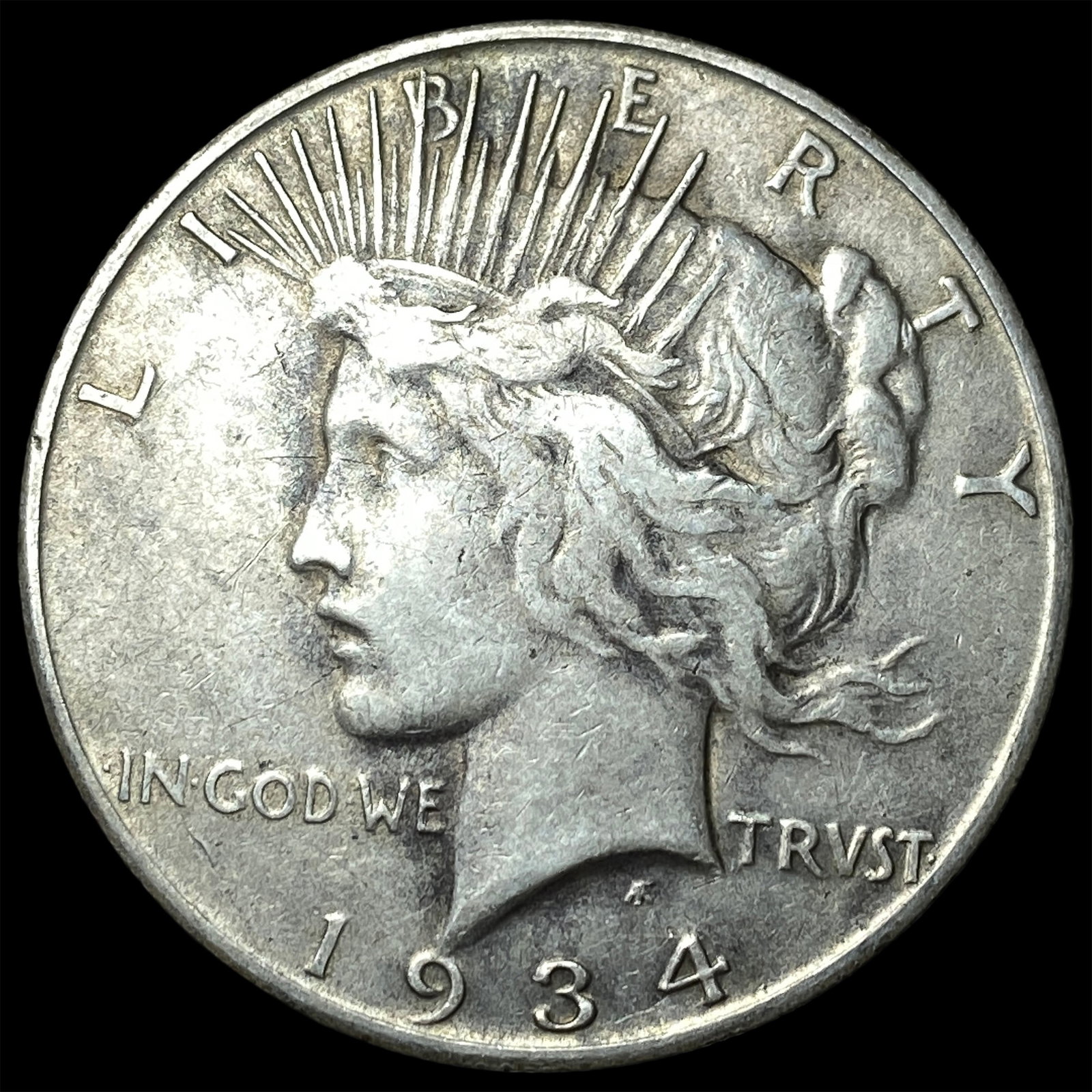1934-S Silver Peace Dollar NEARLY UNCIRCULATED: 1934-S Silver Peace Dollar NEARLY UNCIRCULATED