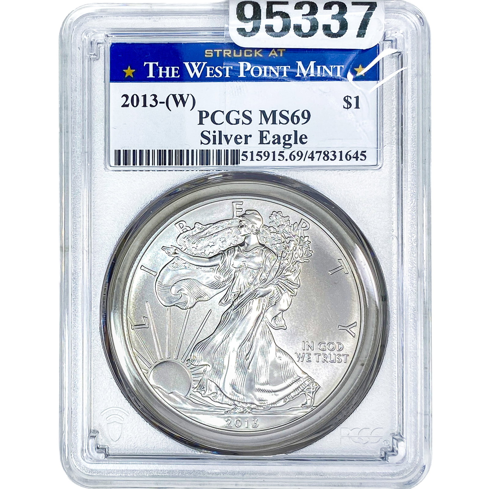 2013[W] Silver Eagle PCGS MS69: 2013[W] Silver Eagle PCGS MS69
