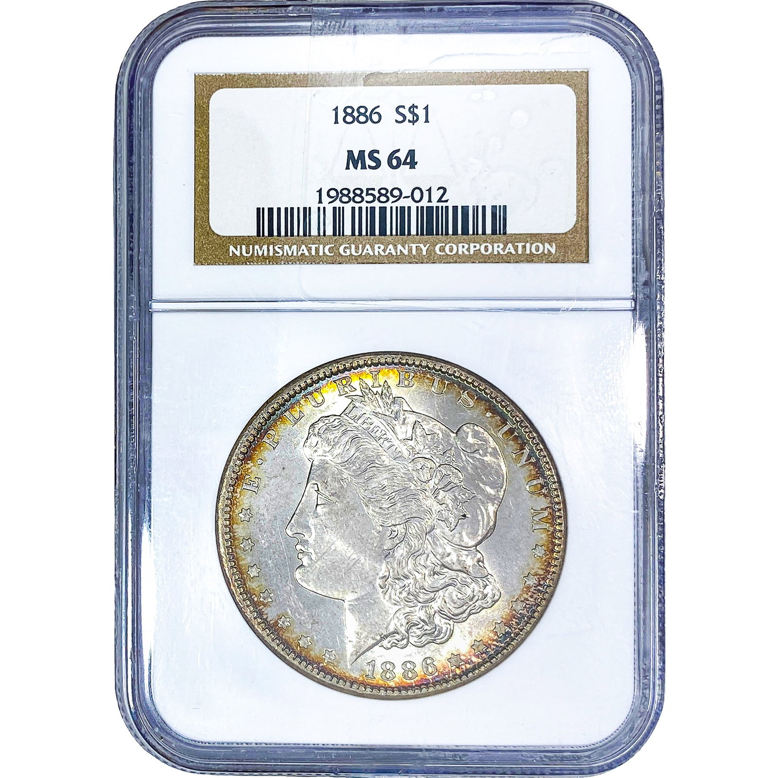 1886 Morgan Silver Dollar NGC MS64: 1886 Morgan Silver Dollar NGC MS64