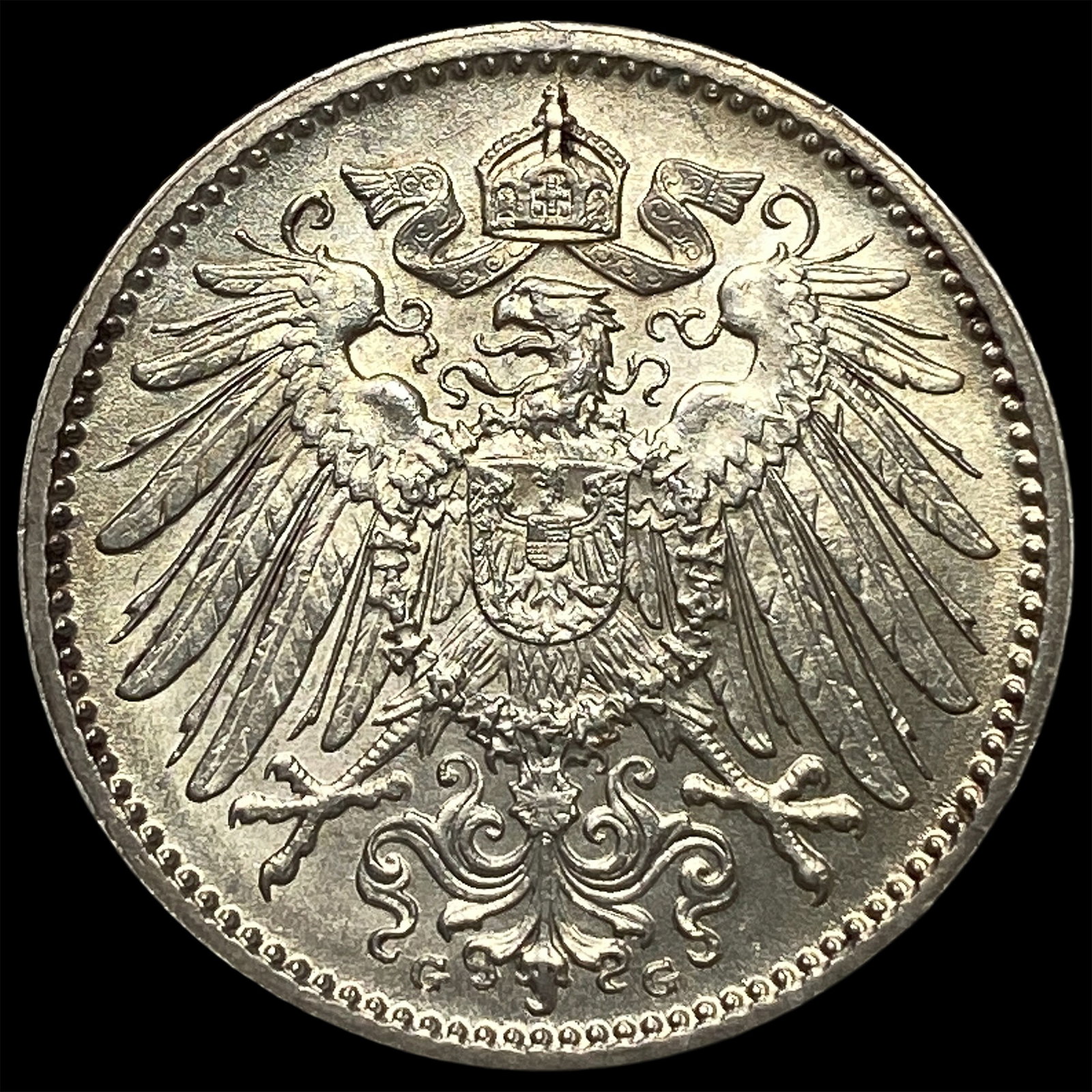 1914G Germany Silver 1 Mark: 1914G Germany Silver 1 Mark